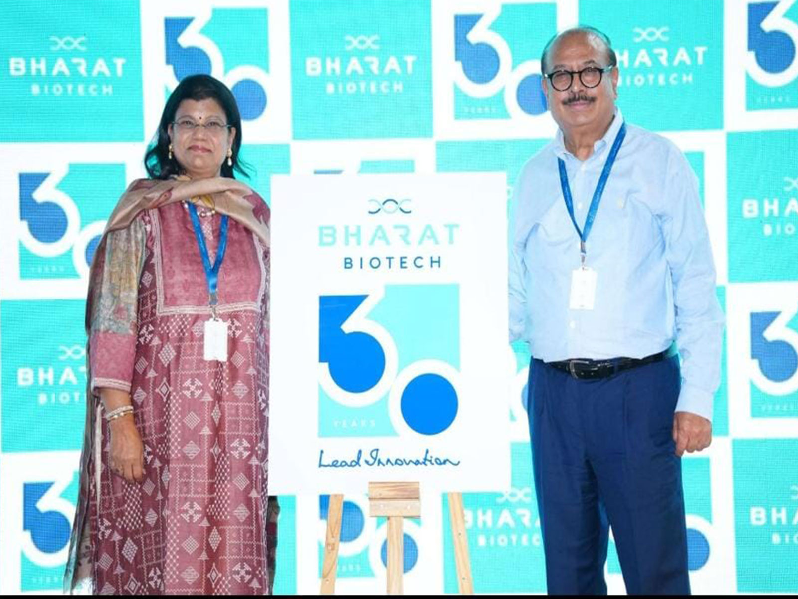 Founders of Bharat Biotech, Krishna Ella and Suchitra Ella (Photo/ANI)