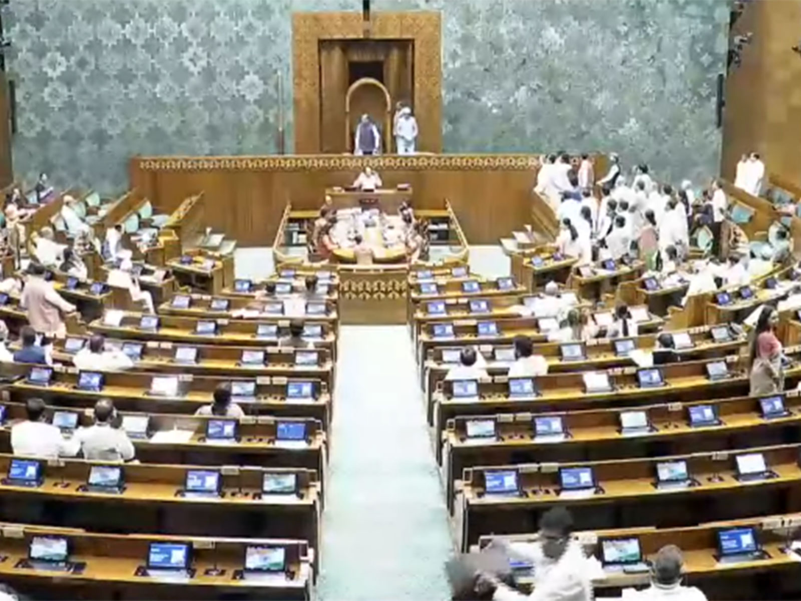 A visual from Lok Sabha (Photo/Sansad TV)