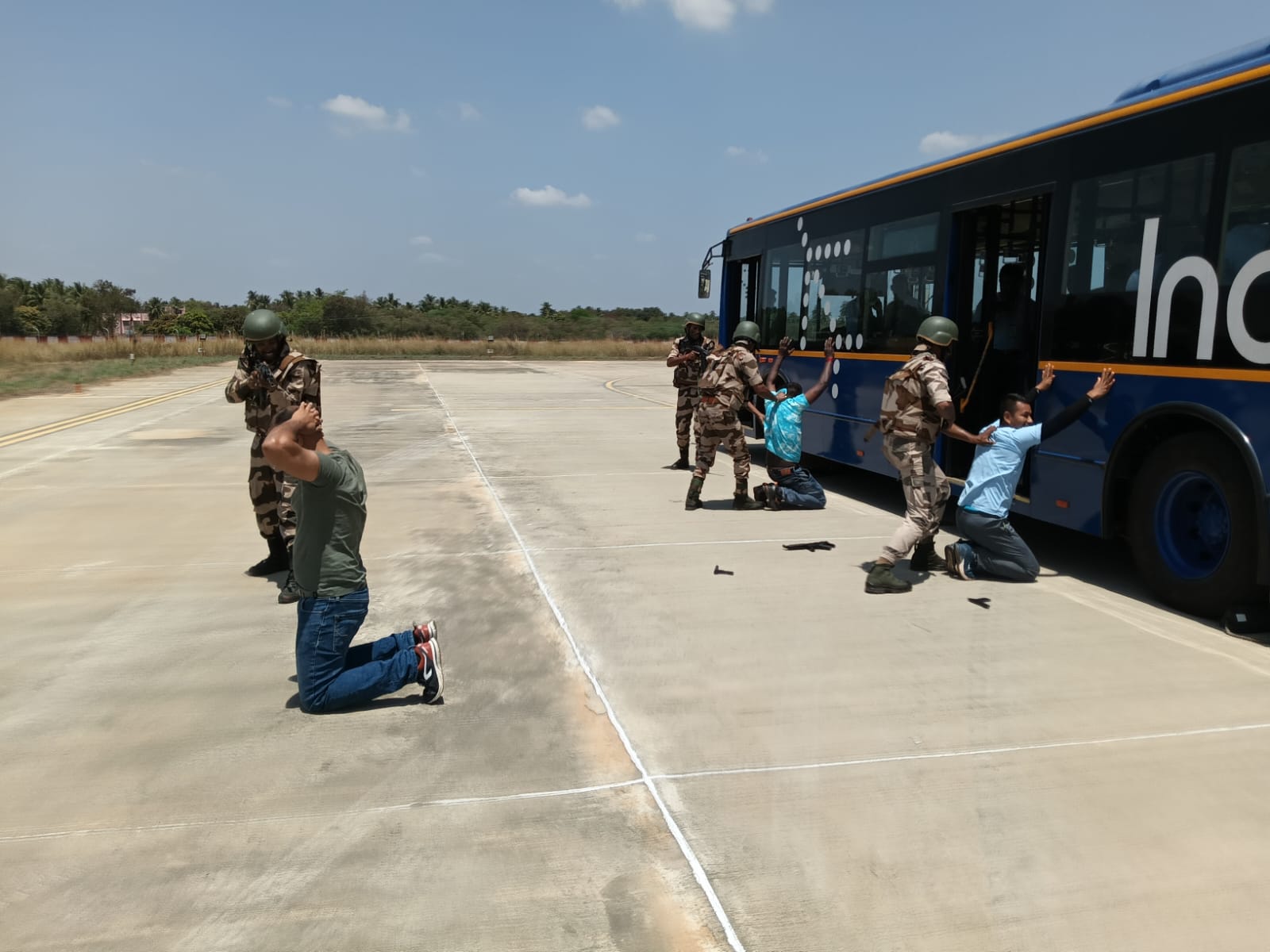Anti-Hijack exercise conducted at Tiruchirappalli Airport (Photo/ Airport Director, Tiruchirappalli International Airport)