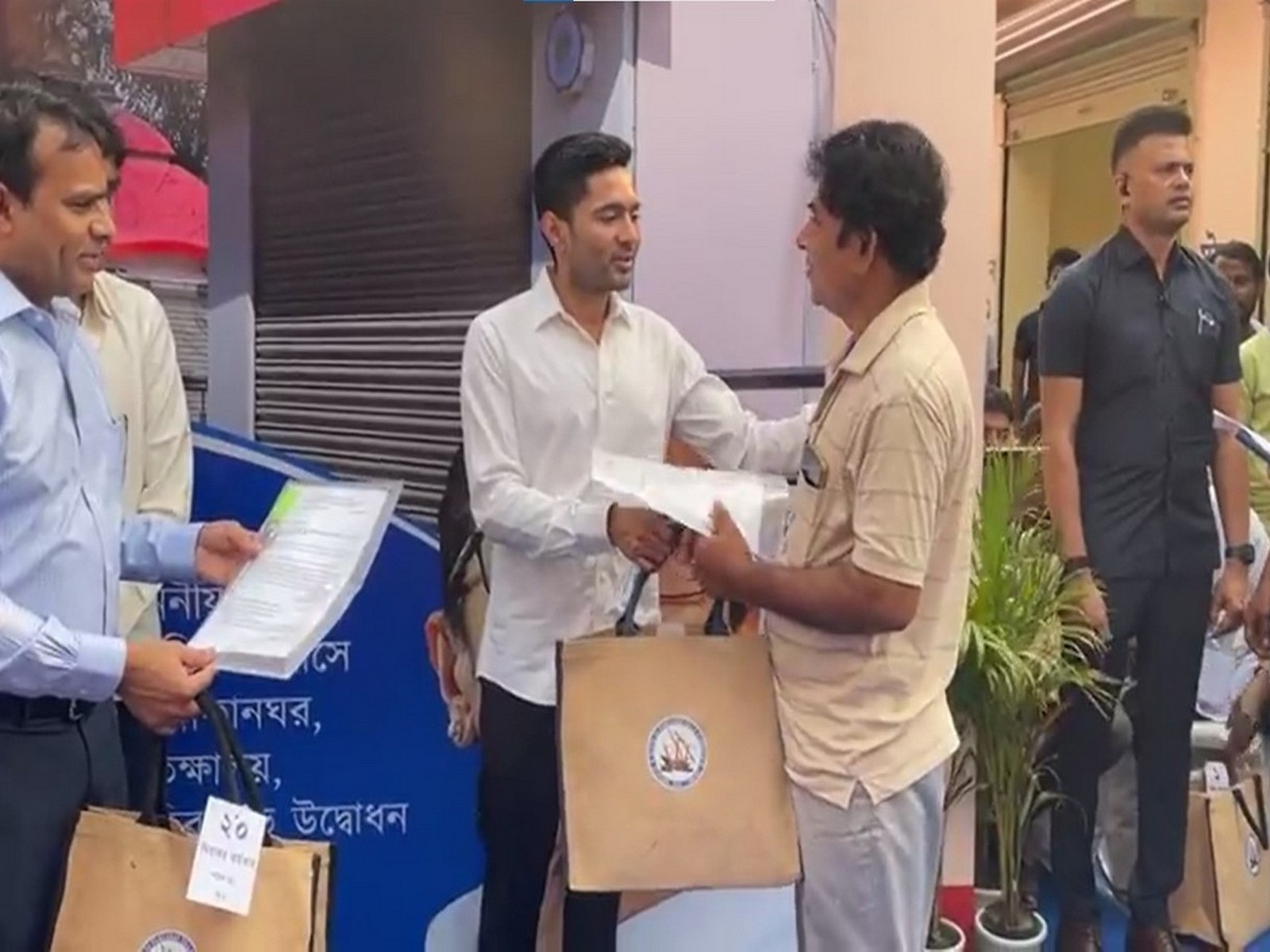 TMC MP Abhishek Banerjee hands over renovated stalls (Photo/Facebook/Abhishek Banerjee)