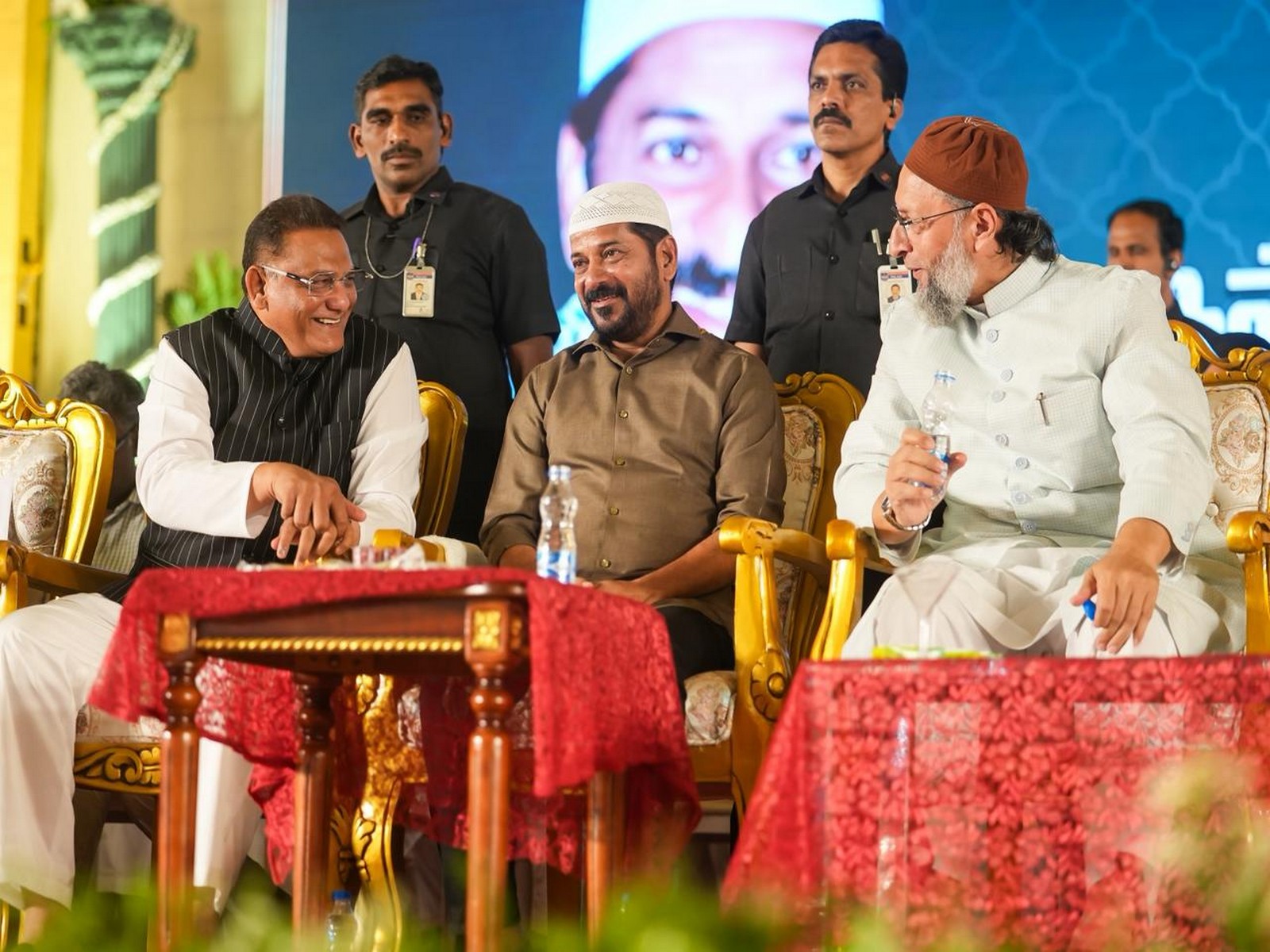 Telangana CM Revanth Reddy at Iftar party (Photo/ANI) Telangana CM Revanth Reddy at Iftar party (Photo/ANI)
