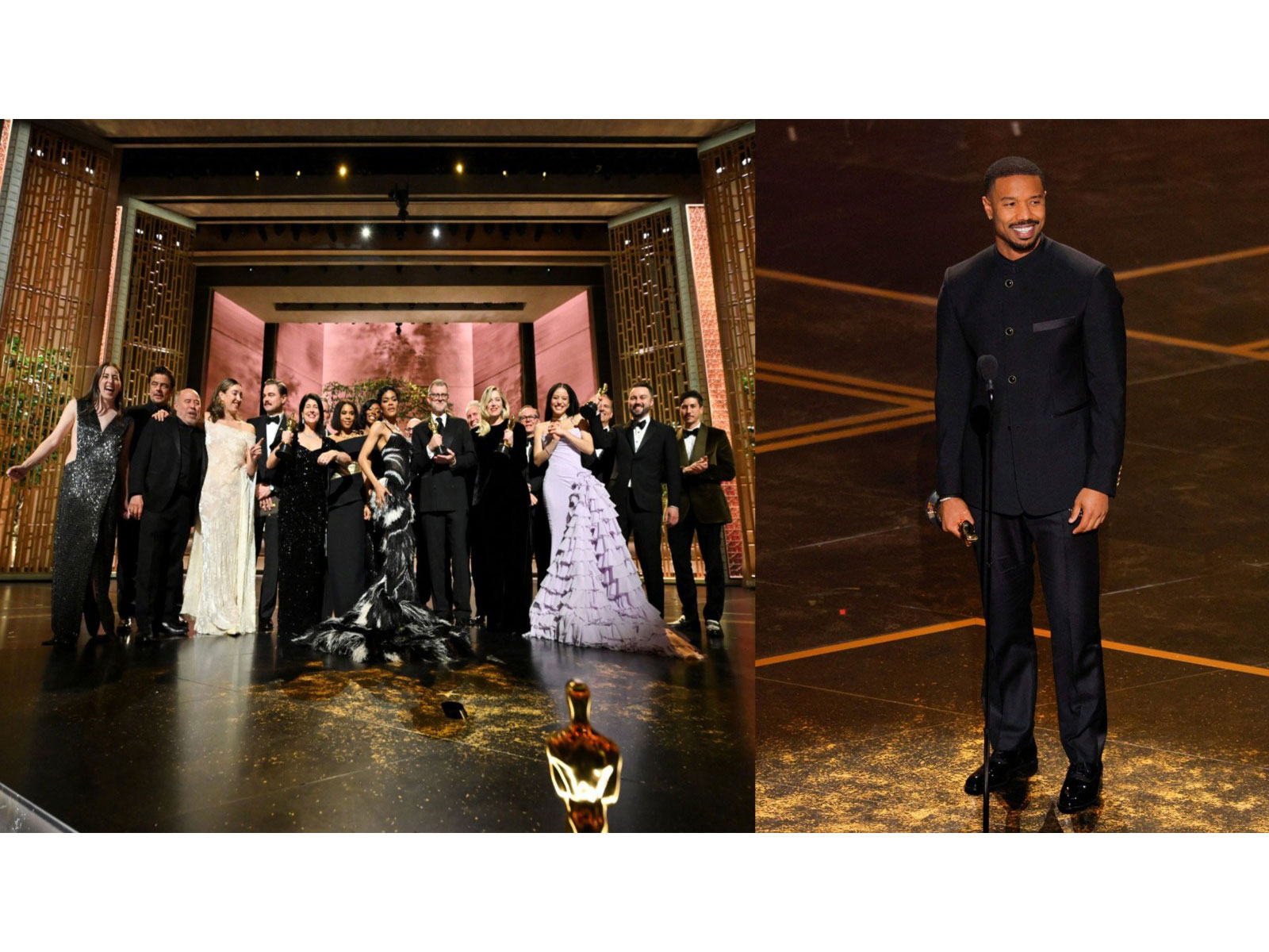 One Battle After Another team and Michael B Jordon (Photo/Reuters)