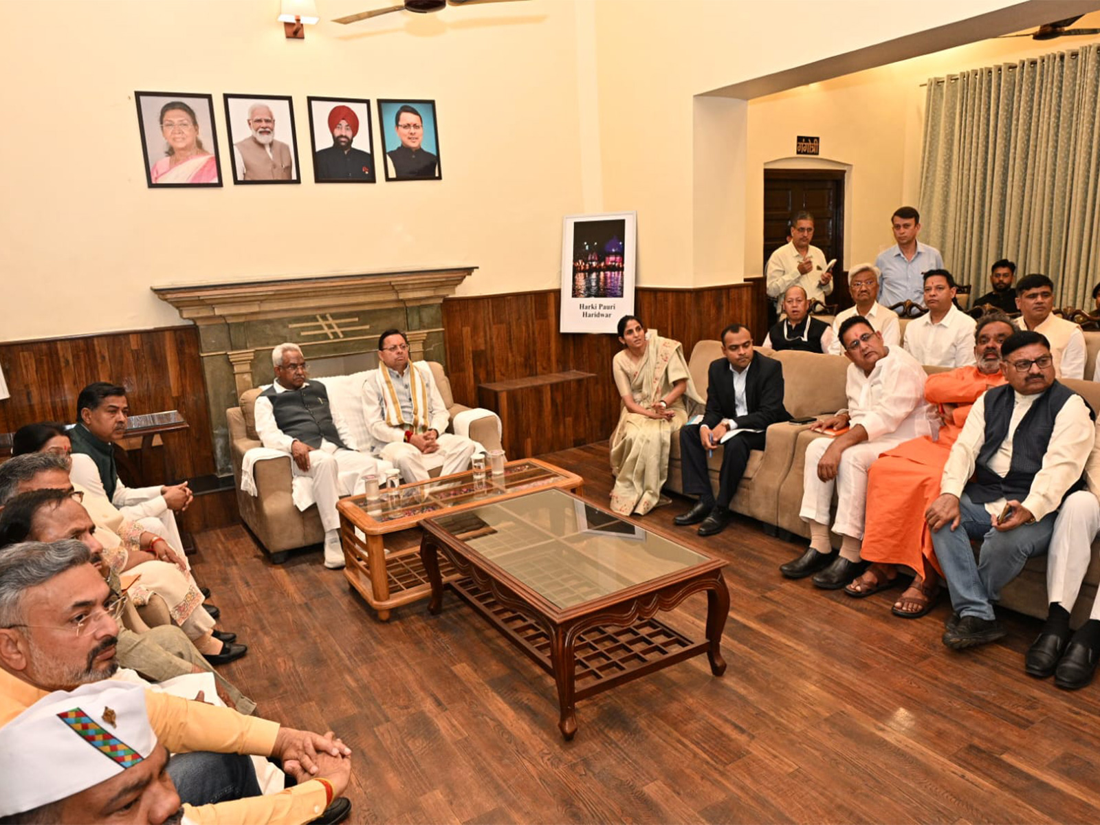 Uttarakhand CM Pushkar Singh Dhami visit Haridwar (Photo/ANI) Uttarakhand CM Pushkar Singh Dhami visit Haridwar (Photo/ANI)
