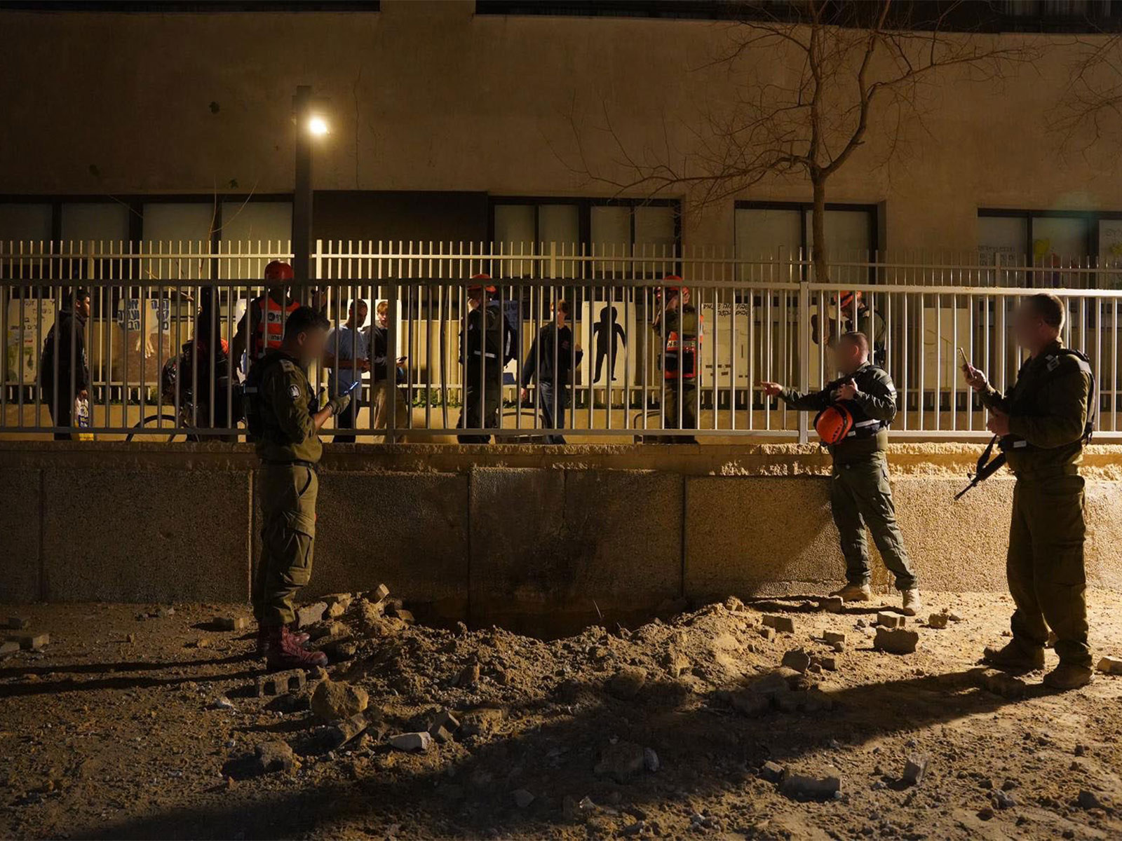 Israeli security forces at the scene of a recent incident in Ramat Gan, Israel, following an Iranian missile strike (Photo: x/@idfonline)