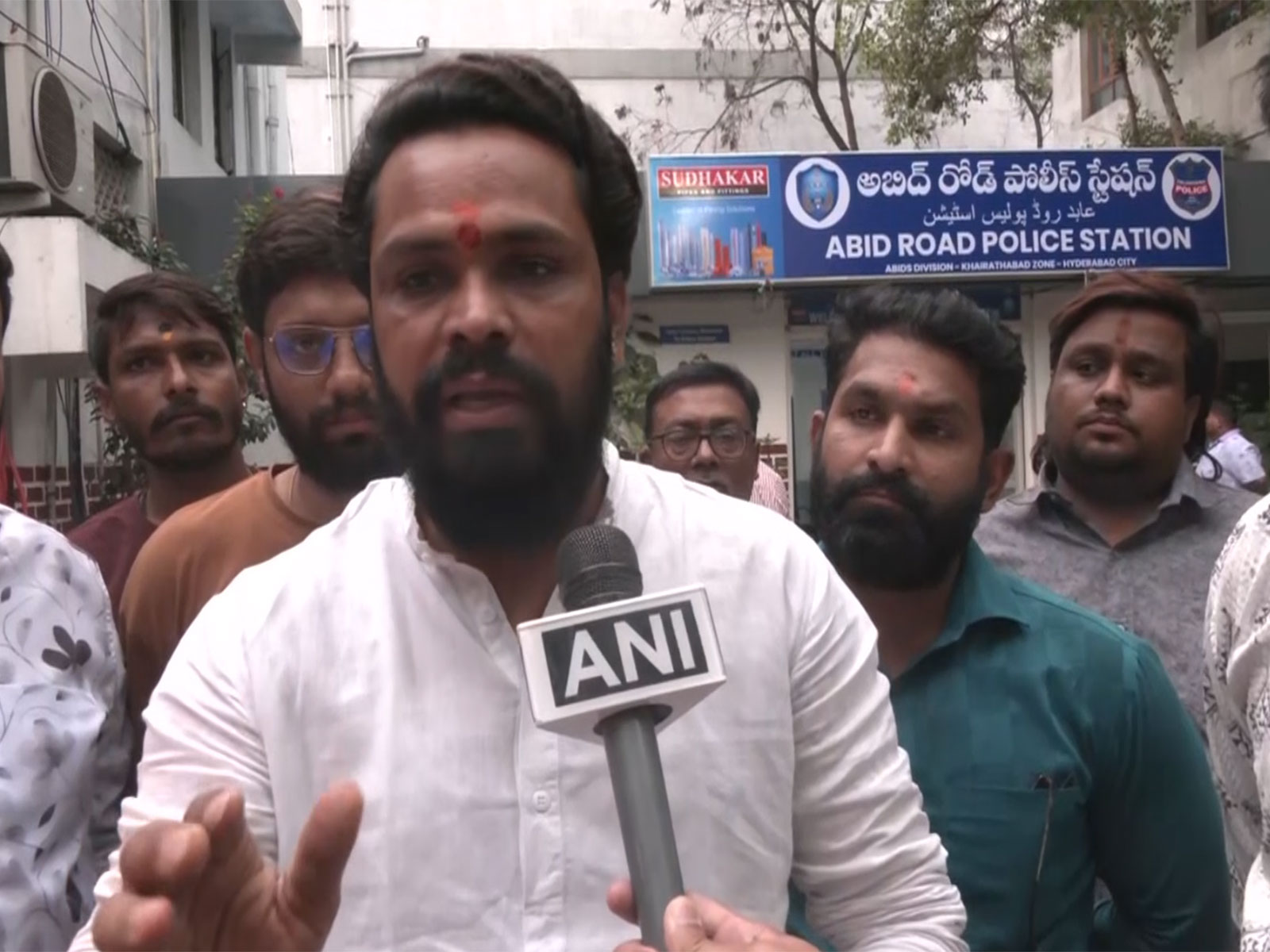 Nitin Nandkar, Hyderabad (BJYM) City President (Photo/ANI)