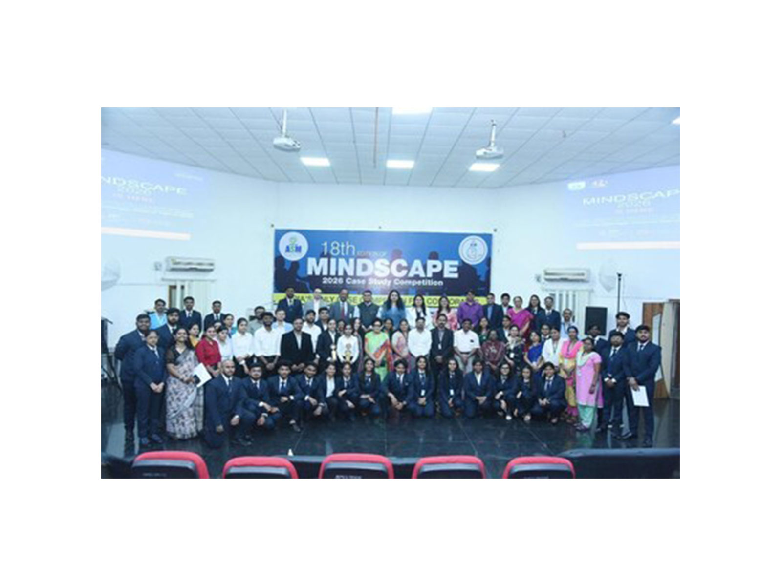 Dignitaries, jury members, industry participants, faculty, and students at MINDSCAPE 2026 — celebrating ASM's long-standing commitment to meaningful industry–academia collaboration