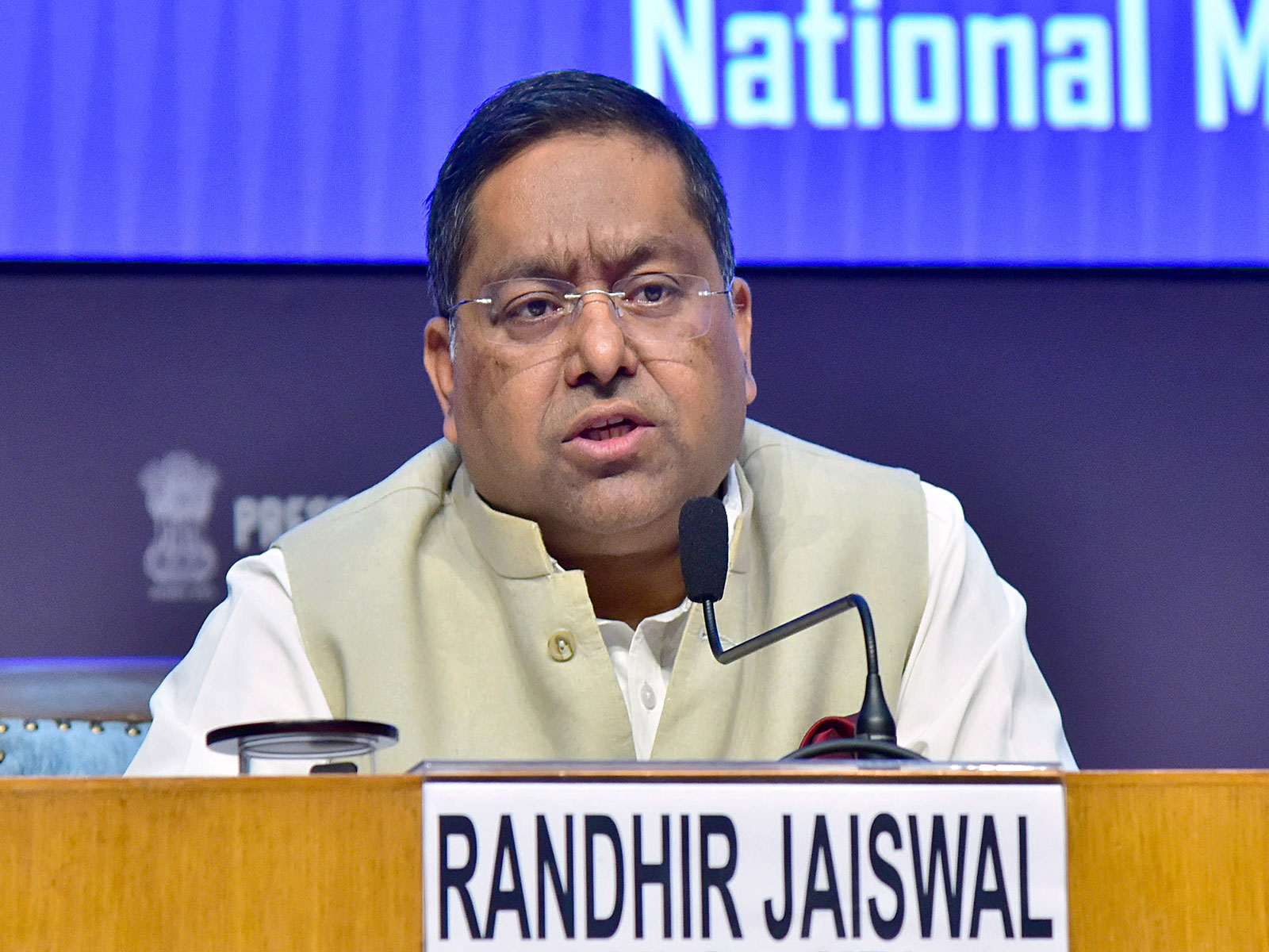 Ministry of External Affairs (MEA) Spokesperson Randhir Jaiswal (Photo/ANI)