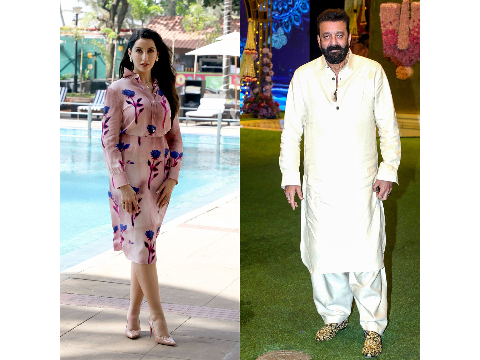 Nora fatehi and Sanjay Dutt (Photo/ANI)