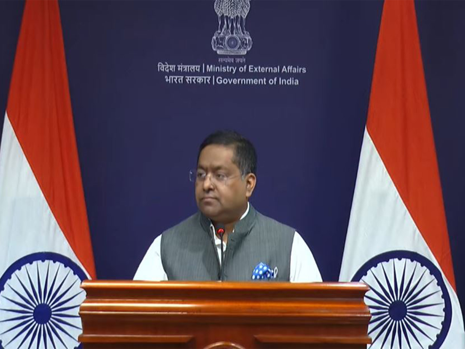 Official Spokesperson of the MEA, Randir Jaiswal (Photo/MEAYoutube)