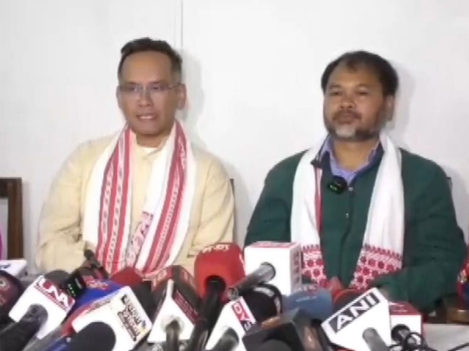 Assam Congress President Gaurav Gogoi and Raijor Dal Akhil Gogoi (Photo/ANI)