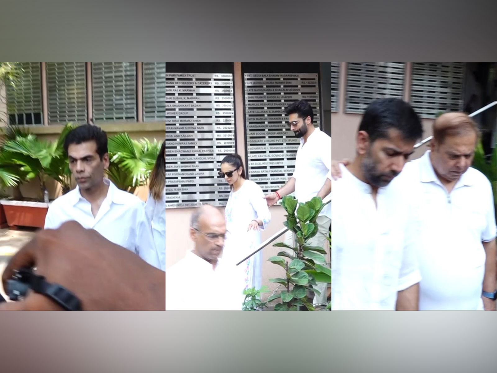 Karan Johar, Rakul Preet Singh, Jackky Bhagnani, David Dhawan attend Manish Malhotra’s mother’s funeral (Photos/ANI)