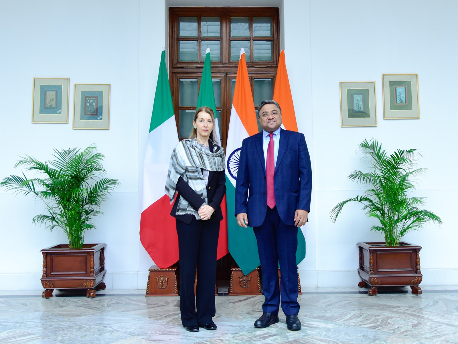 9th Foreign Office Consultations co-chaired by Secretary (West), Ambassador Sibi George and Director General for Globalisation and Global Issues at Italy's Ministry of Foreign Affairs and International Cooperation, Nicoletta Bombardiere (Photo/X/@MEAIndia)