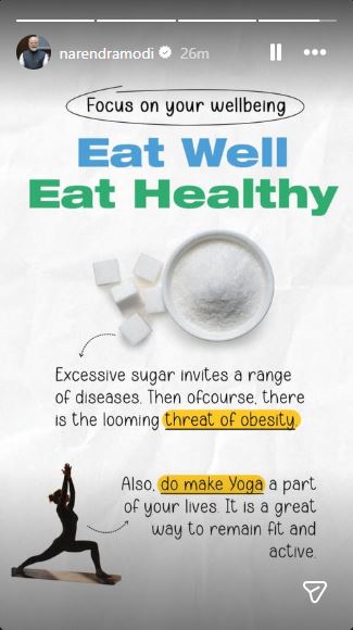 “Be healthy, be happy”: PM Modi responds to Yuvraj Dua’s request to advice his father for controlled sugar intake