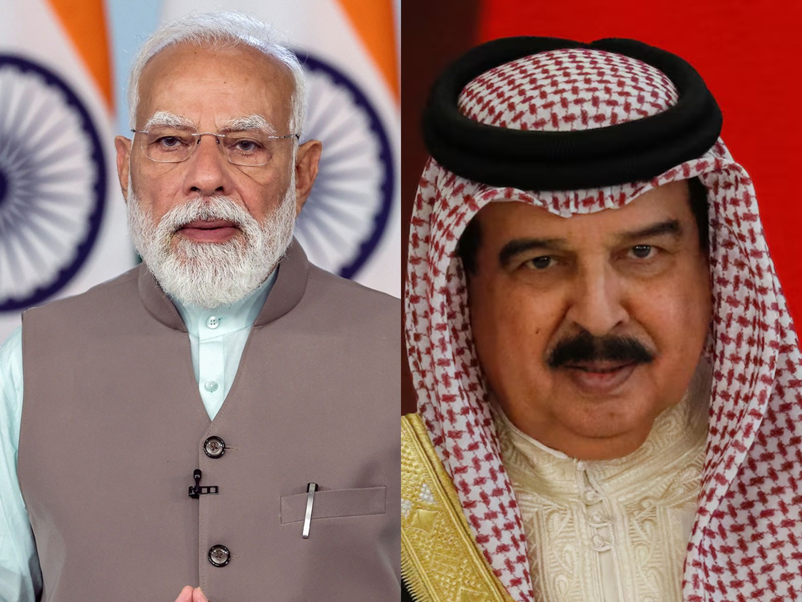 Prime Minister Narendra Modi and Bahrain's King Hamad Bin Isa Al Khalifa (right) (Photo/Reuters) Prime Minister Narendra Modi and Bahrain's King Hamad Bin Isa Al Khalifa (right) (Photo/Reuters)