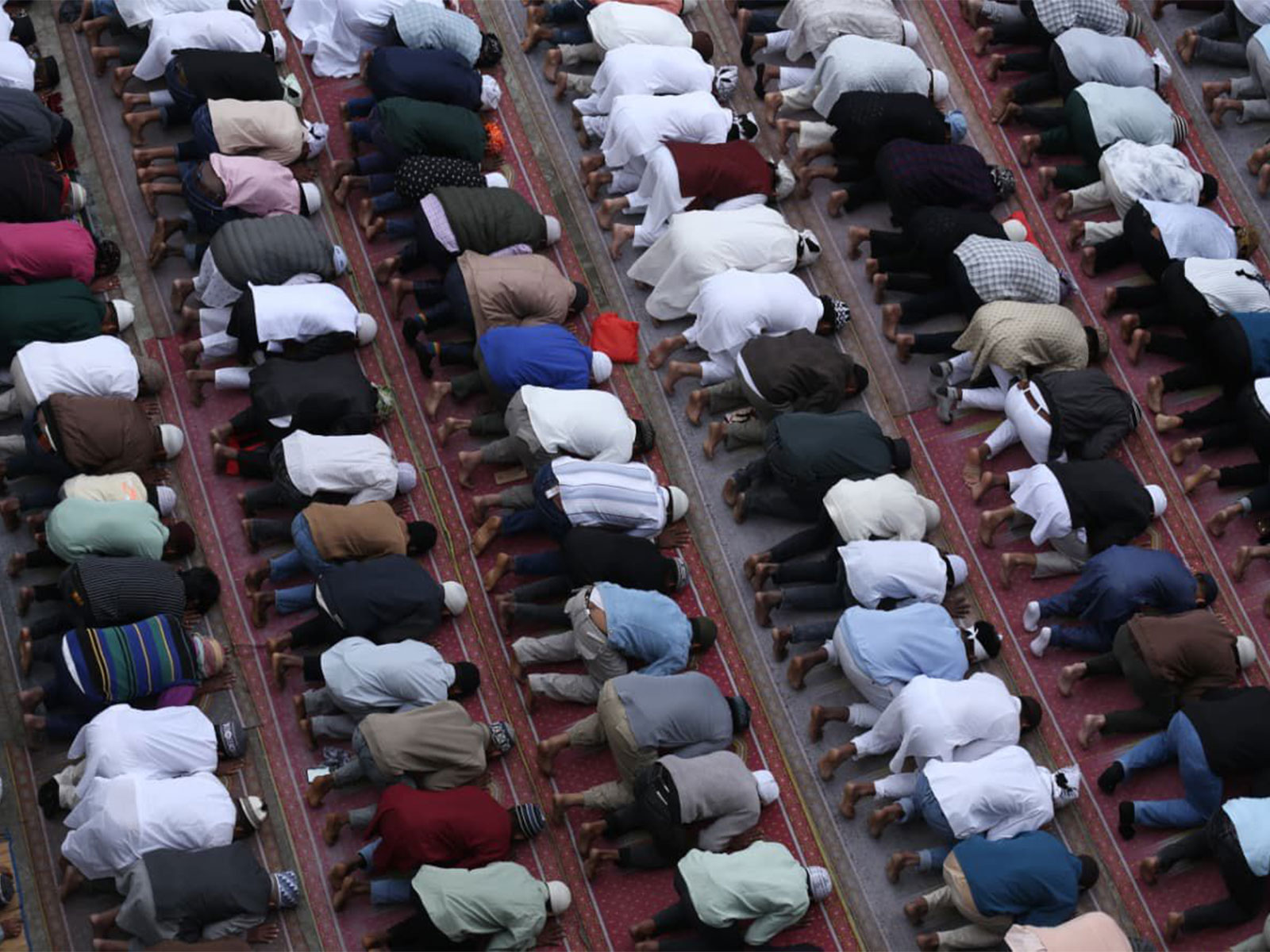 People offering prayers in Nepal on Eid (Photo/ ANI) People offering prayers in Nepal on Eid (Photo/ ANI)