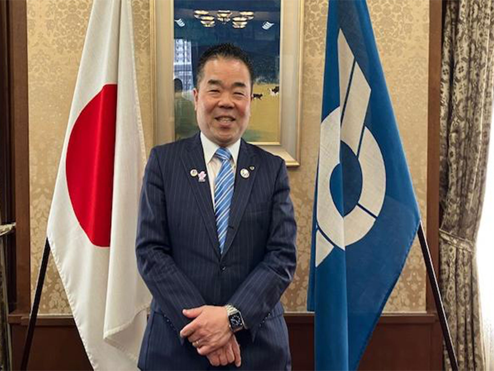 Shiga pref. Governor Taizo Mikazuki (Photo/ANI)