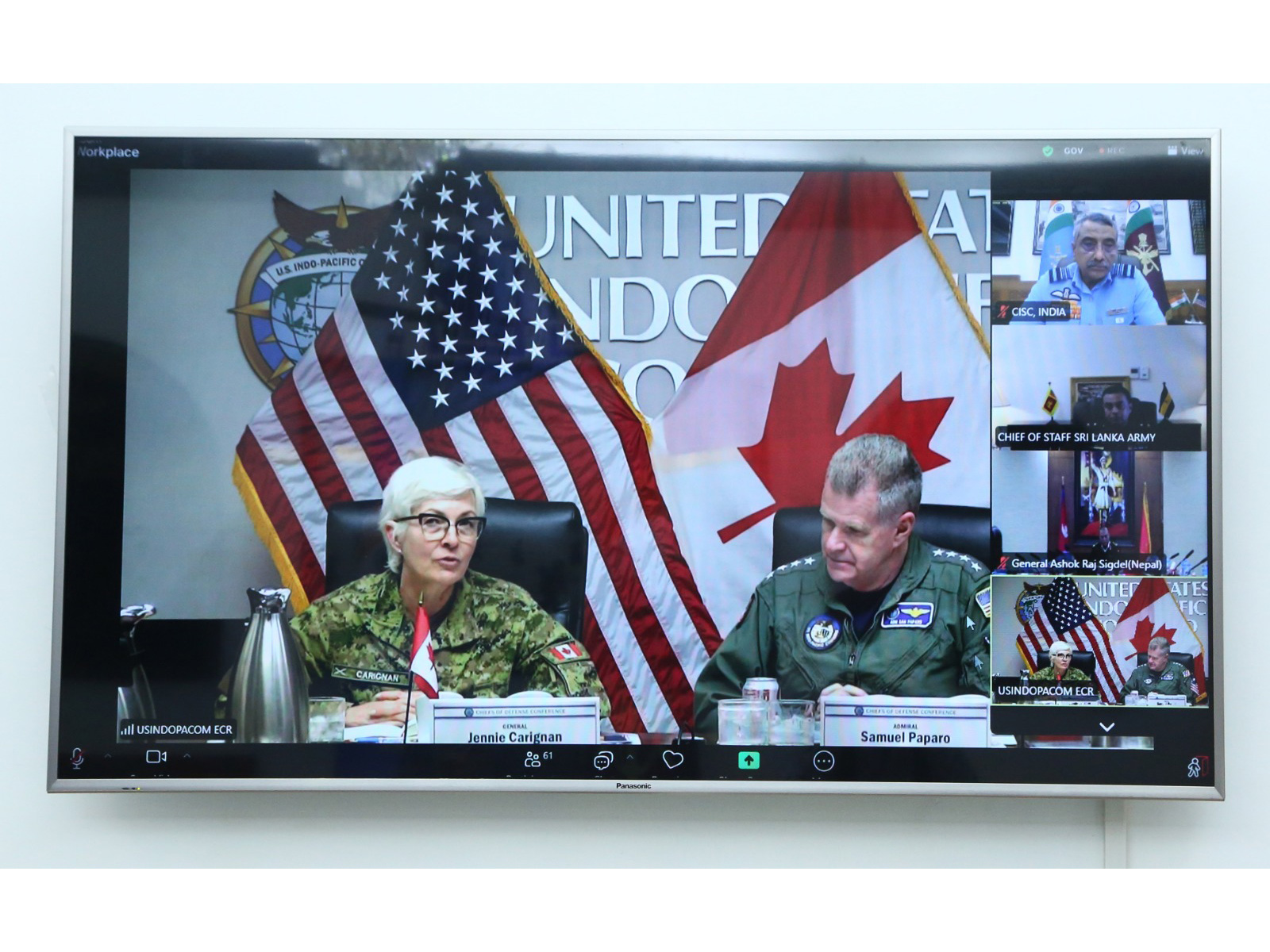 Air Marshal Ashutosh Dixit addresses virtual meeting of Chiefs of Defence (Photo/X/ @HQ_IDS_India) Air Marshal Ashutosh Dixit addresses virtual meeting of Chiefs of Defence (Photo/X/ @HQ_IDS_India)