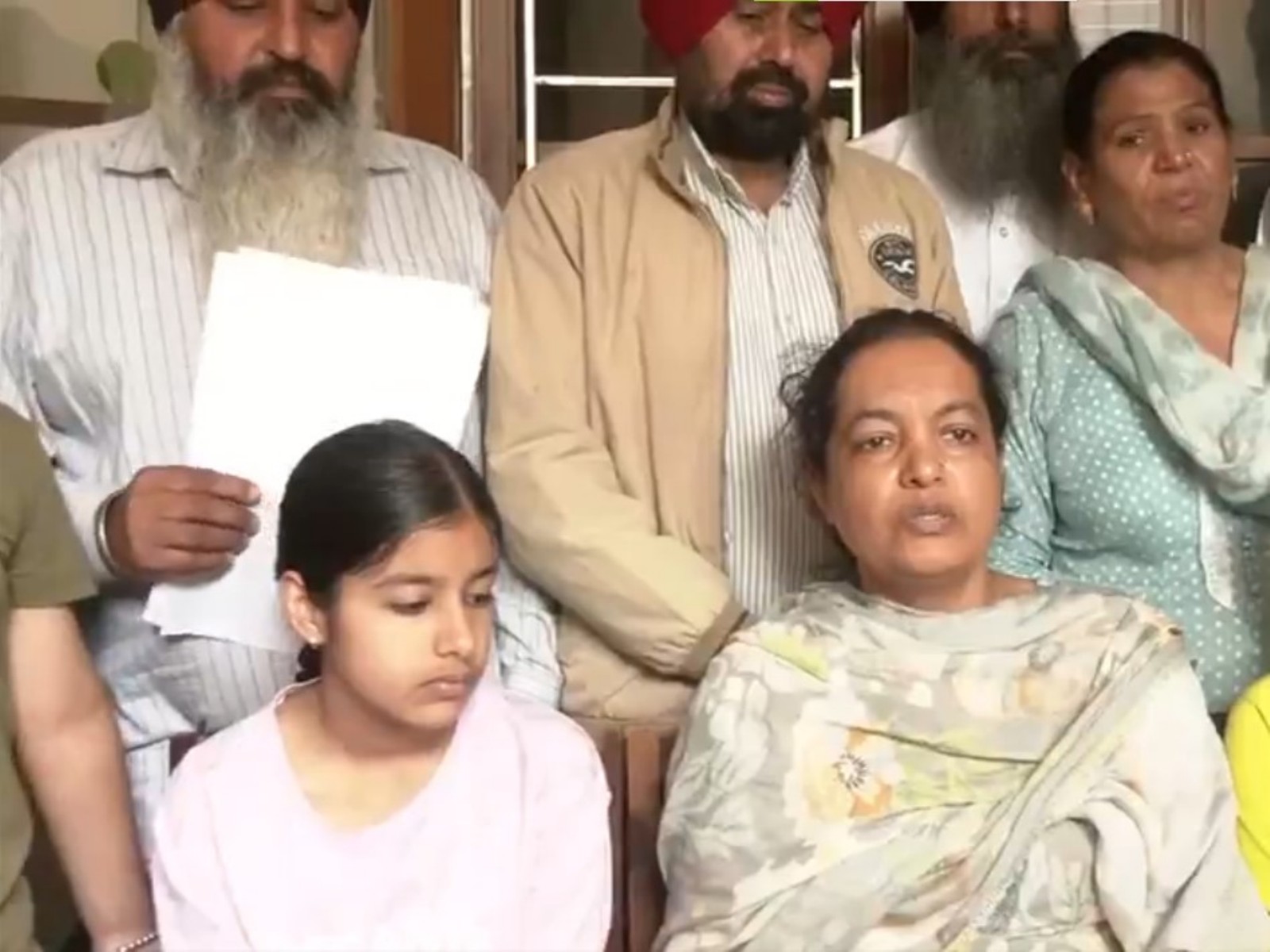 Family members of deceased PWC official Gagandeep Singh Randhawa demand justice in Amritsar (Photo/ANI)