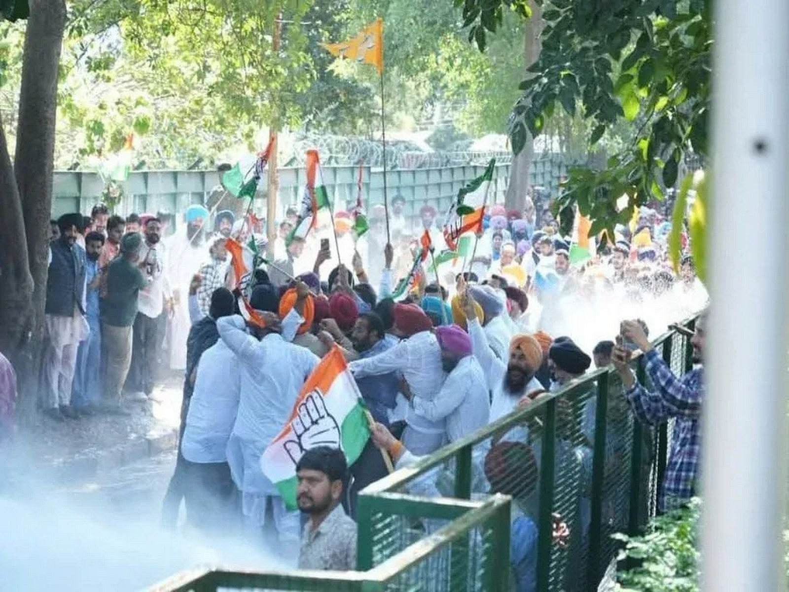 Punjab Congress leaders protest (Photo/Punjab Congress)