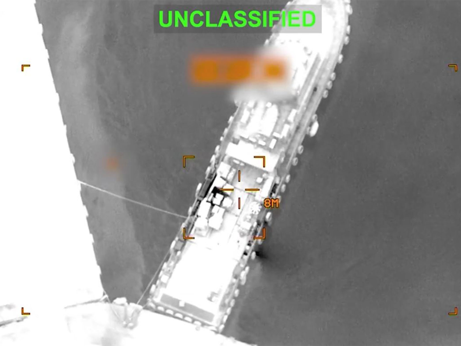 An Iranian Naval vessel near the Strait of Hormuz prior to being bombed by US Forces (Photo/CENTCOM)