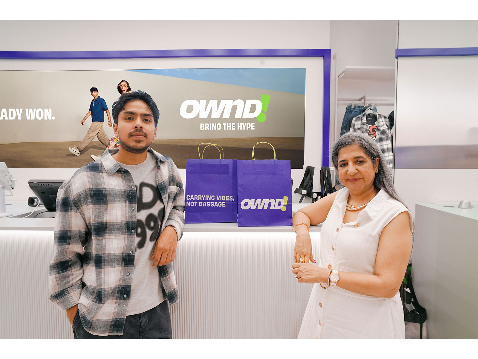 Sangeeta Tanwani, Chief Executive Officer of Pantaloons & OWND!, with Acclaimed Actor Adarsh Gourav at OWND!’s 75th Flagship Store Launch