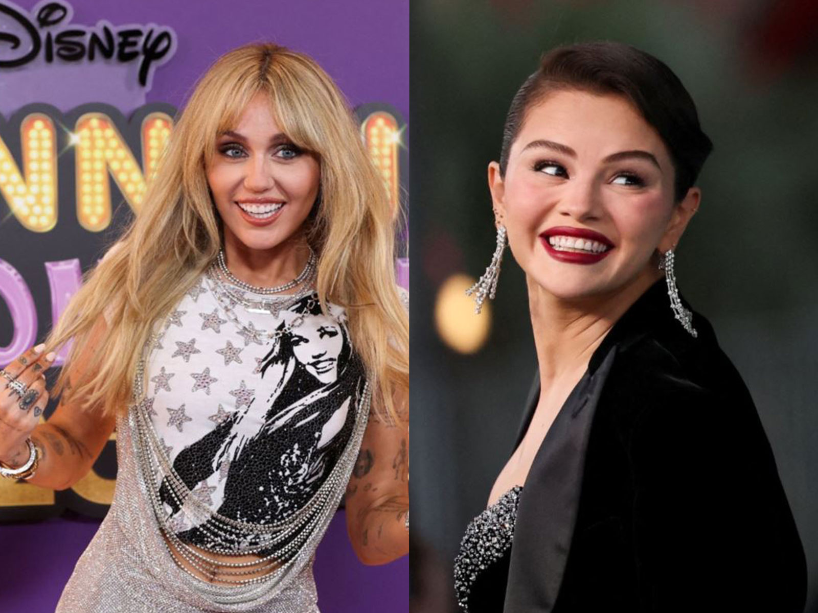 Miley Cyrus and Selena Gomez (Image source: Reuters)