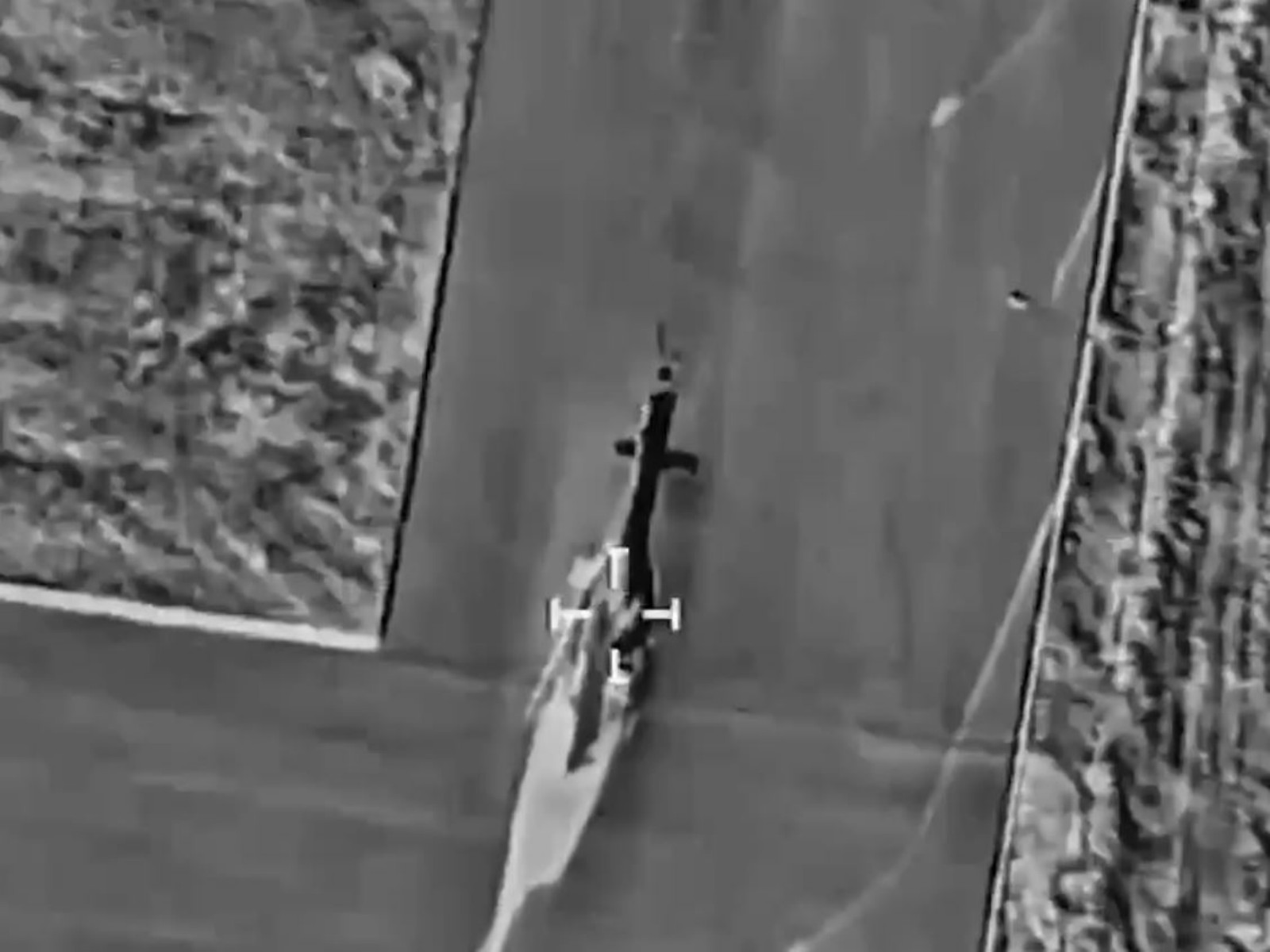 An Iranian asset prior to being bombed by Israel Air Force (Photo/@IDF)