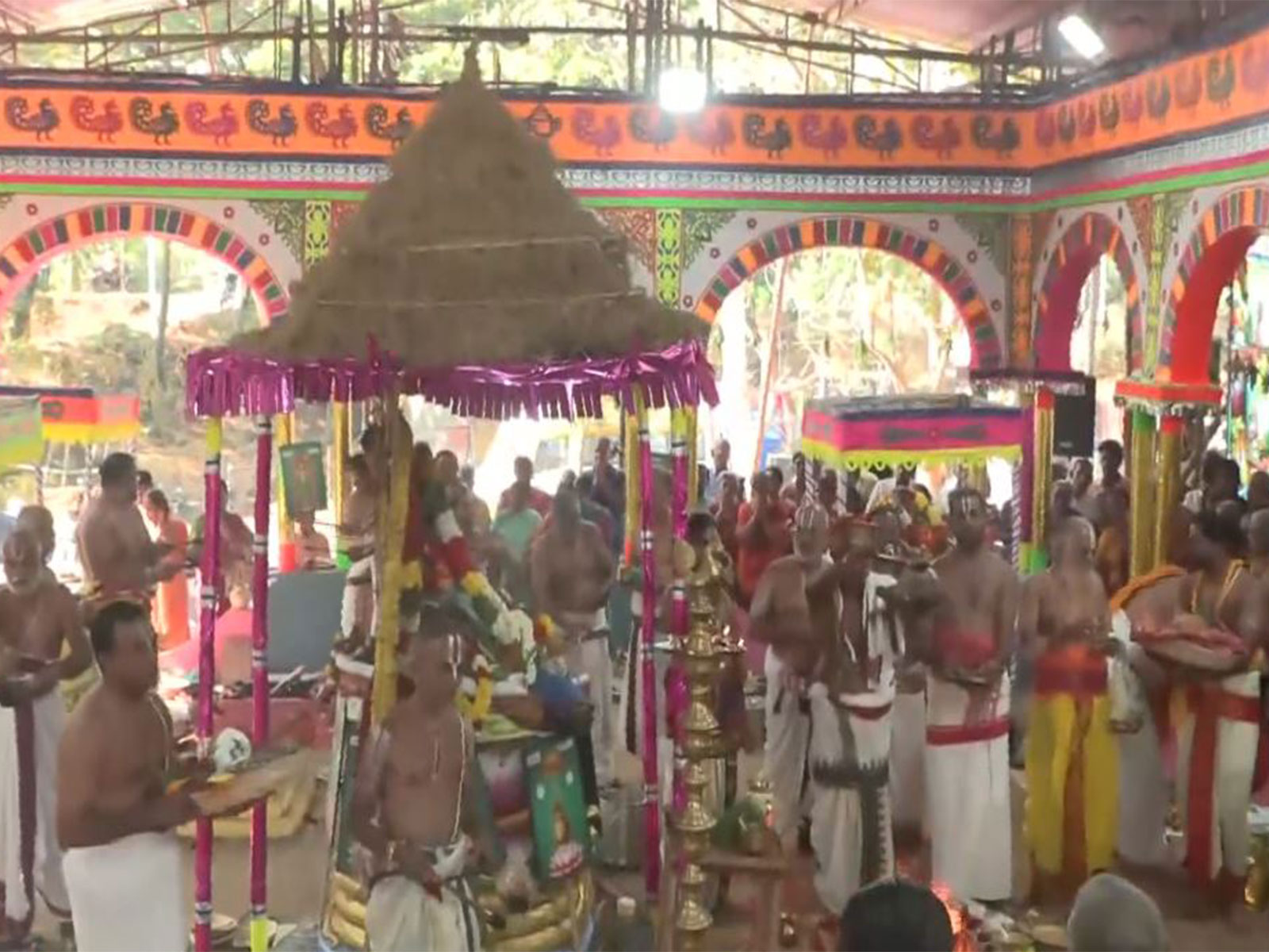 Maha Kumbabhishekam of 37-foot tall Hanuman temple in Tamil Nadu (Photo/ANI)