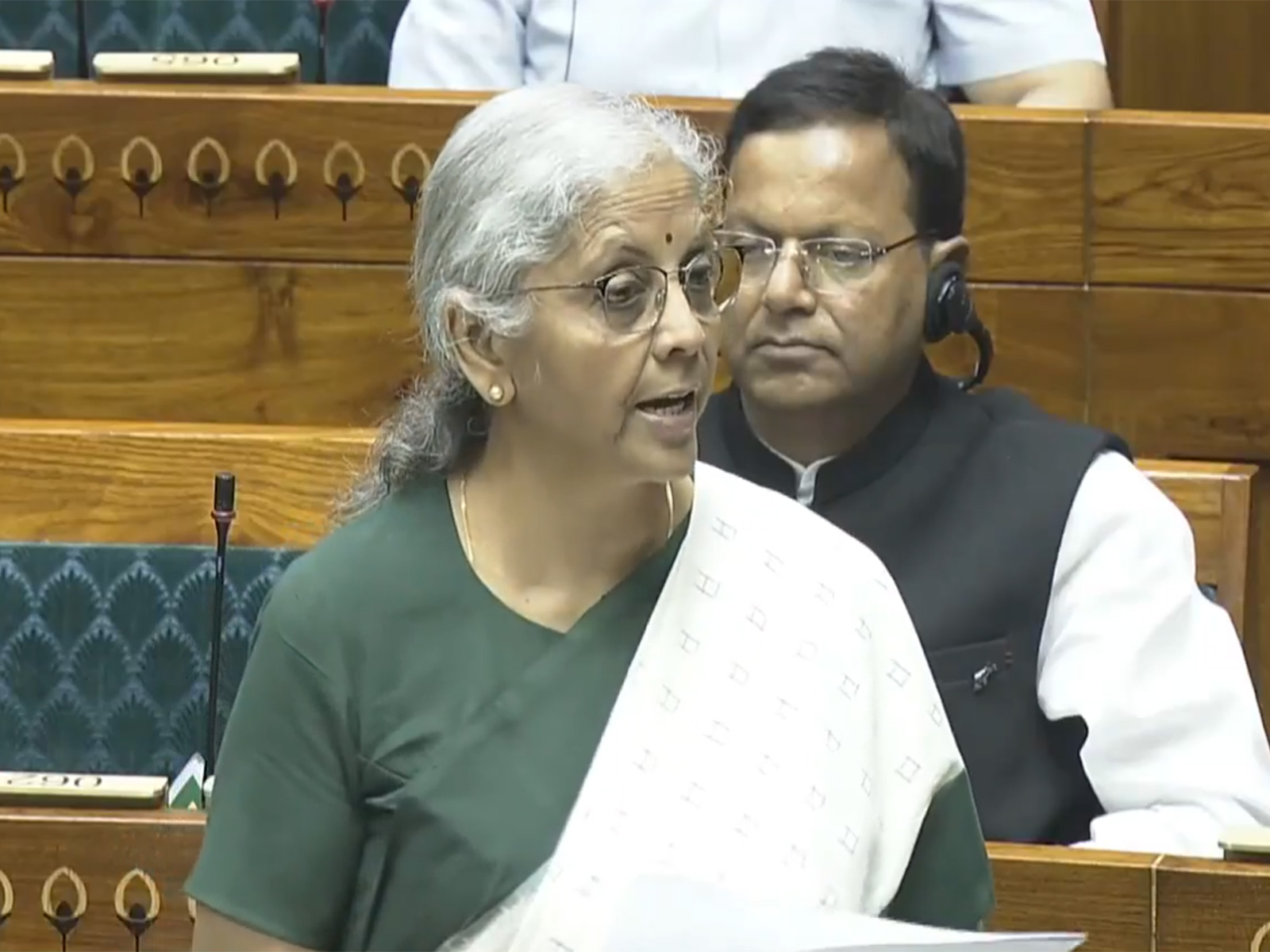 Nirmala Sitharaman, Union Minister of Finance and Corporate Affairs (Photo/@SansadTV)