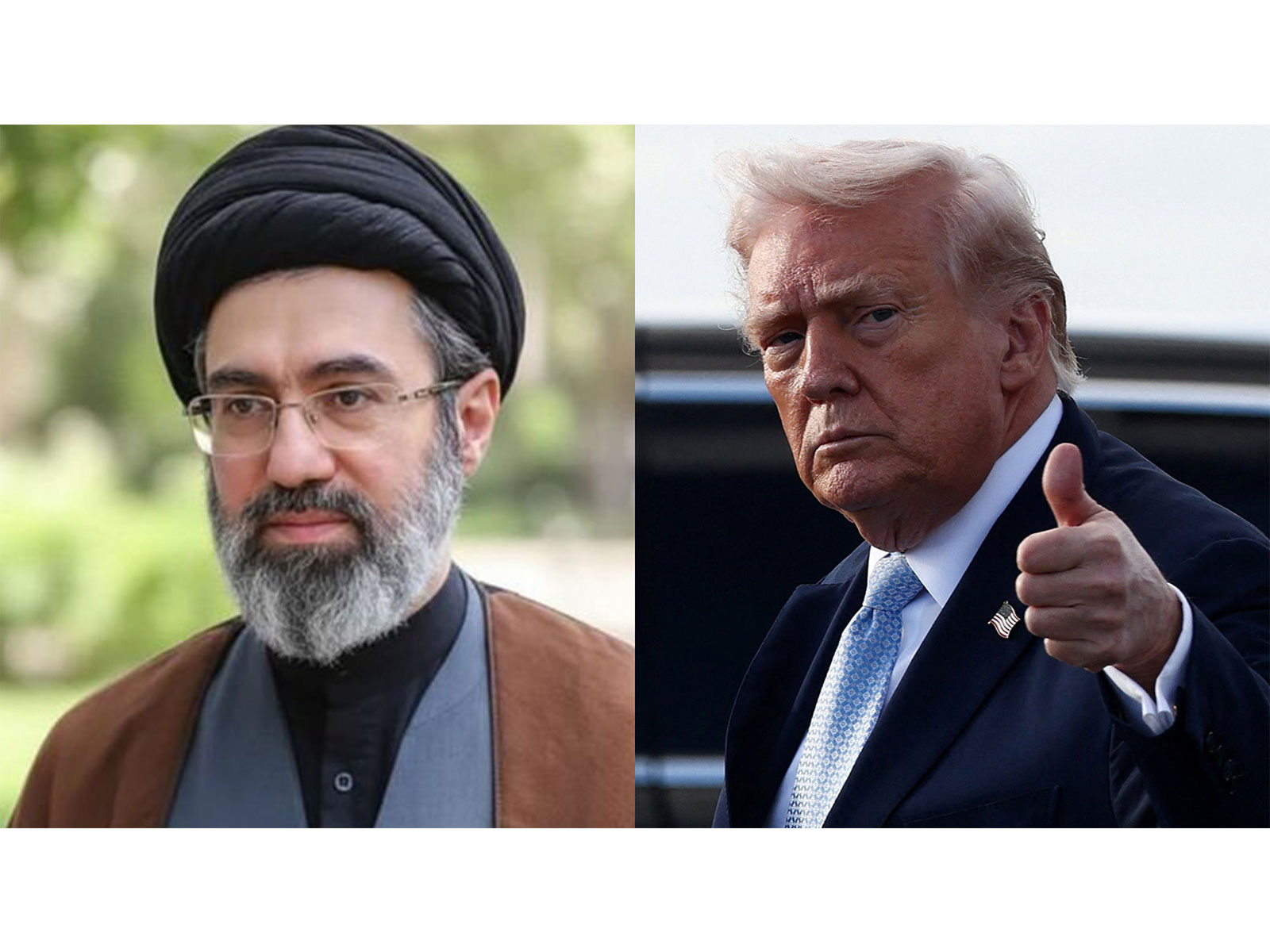 Iran's Supreme Leader Mojtaba Khamenei (Photo: x/@Rahbarenghelab_) and US President Donald Trump (Photo/Reuters)