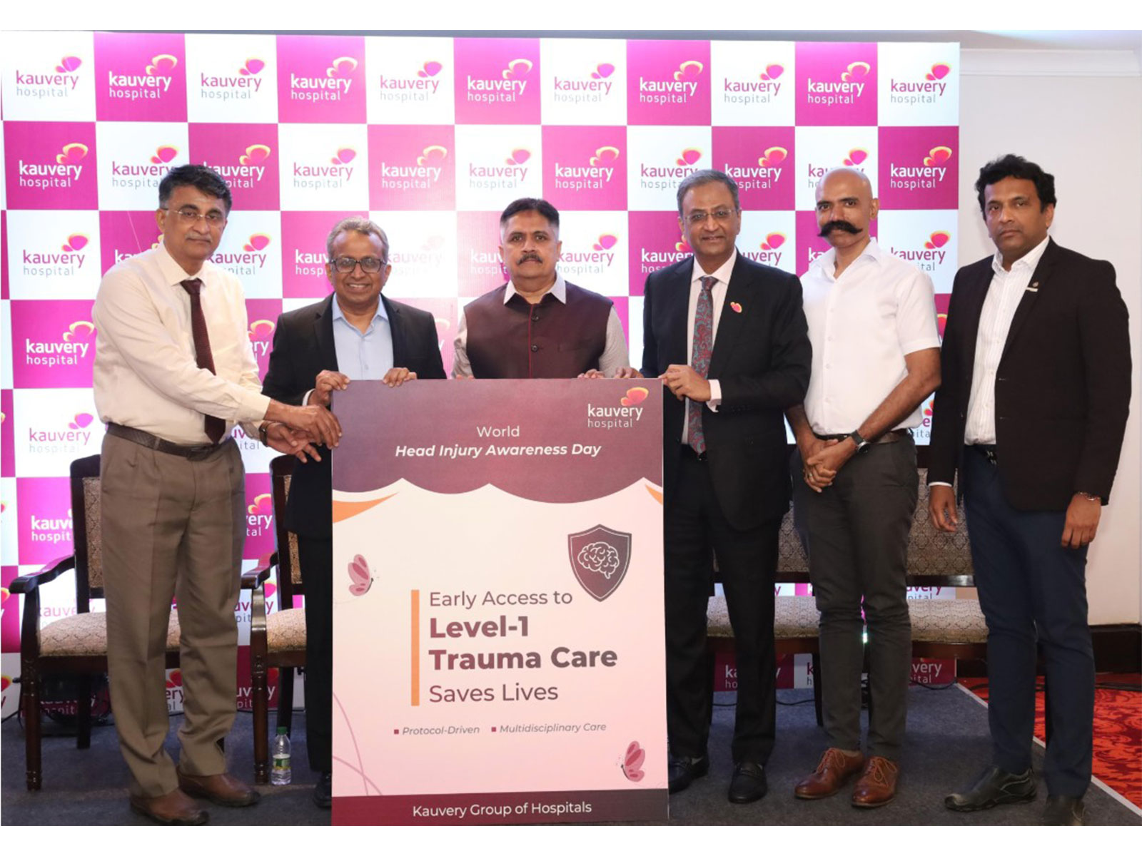 L–R: Prof. Ranganathan Jothi (Neurosciences), Dr Aravindan Selvaraj (Exec. Director), Shri K. Shankar IPS, Dr Krish Sridhar, Dr Iyappan Ponnuswamy, Dr Ponniah Vanamoorthy L–R: Prof. Ranganathan Jothi (Neurosciences), Dr Aravindan Selvaraj (Exec. Director), Shri K. Shankar IPS, Dr Krish Sridhar, Dr Iyappan Ponnuswamy, Dr Ponniah Vanamoorthy