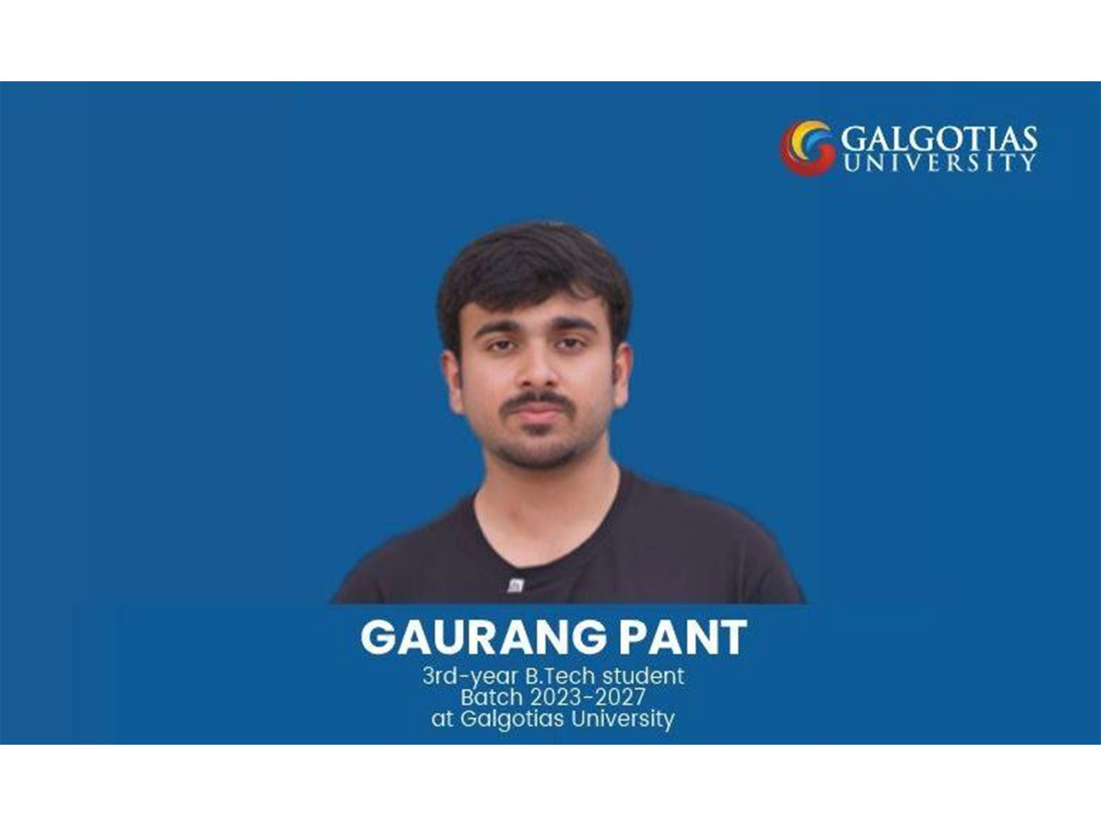Gaurang Pant of Galgotias University receives Richard E. Merwin Student Scholarship