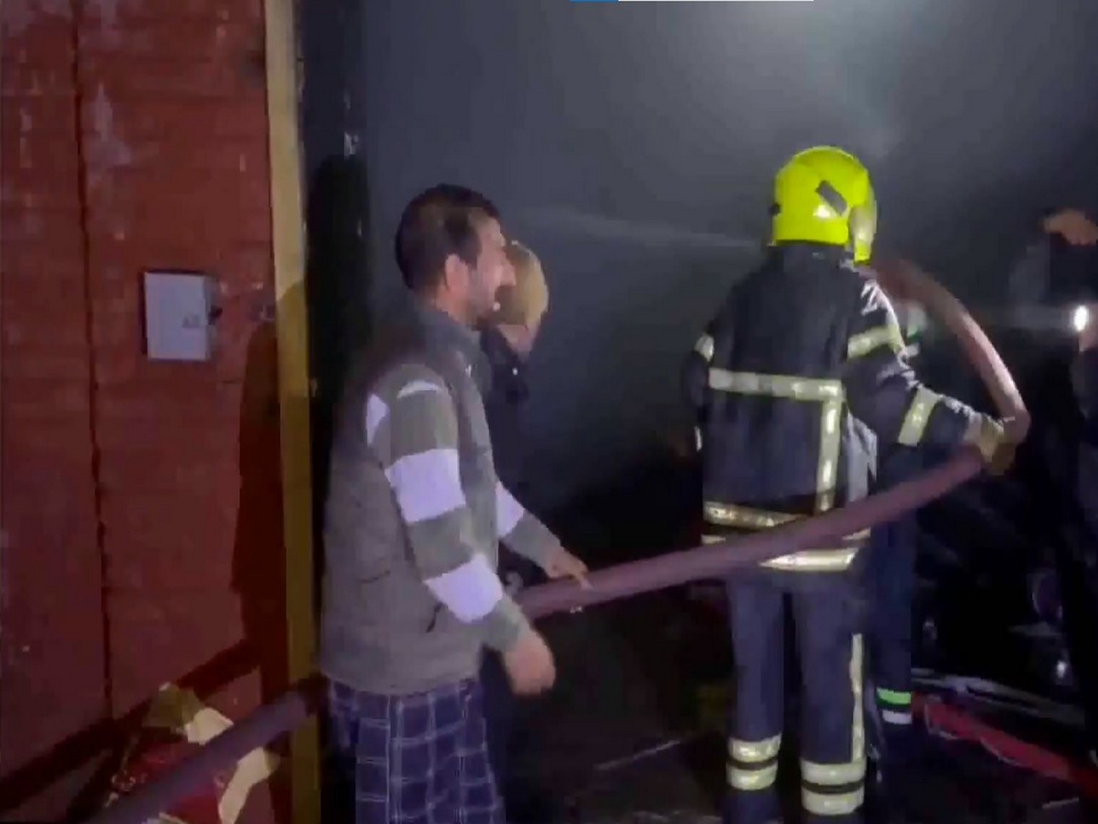 Firefighters at the scene of the polymer factory blaze in Rangreth, Budgam (Photo/ Fire and Emergency Service) Firefighters at the scene of the polymer factory blaze in Rangreth, Budgam (Photo/ Fire and Emergency Service)