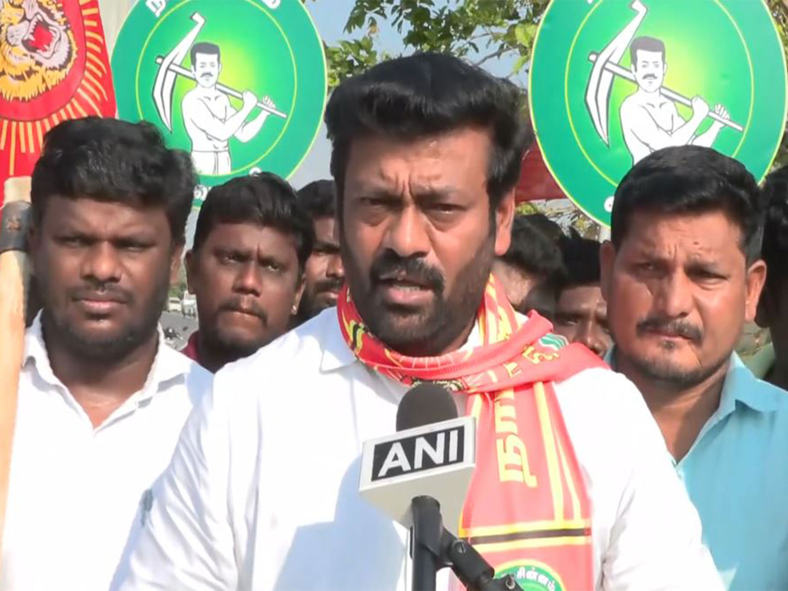 NTK party candidate from Thiruverumbur constituency, Jallikattu Rajesh (Photo/ANI) NTK party candidate from Thiruverumbur constituency, Jallikattu Rajesh (Photo/ANI)