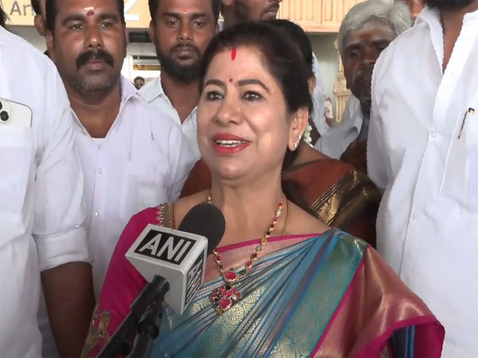 AIADMK candidate from Lalgudi constituency Leema Rose Martin (Photo/ANI) AIADMK candidate from Lalgudi constituency Leema Rose Martin (Photo/ANI)
