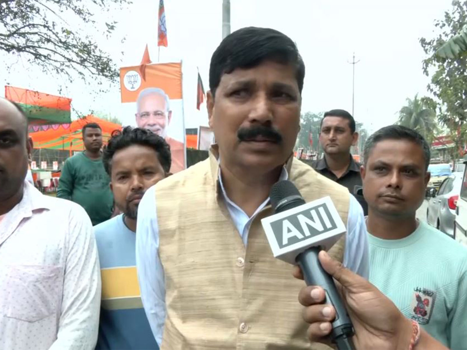 BJP Candidate of Rangia Assembly constituency Bhabesh Kalita (Photo/ANI)