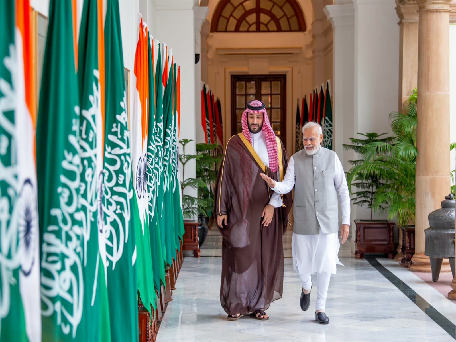 PM Narendra Modi with Saudi Arabian PM Mohammed bin Salman (FilePhoto/ANI)