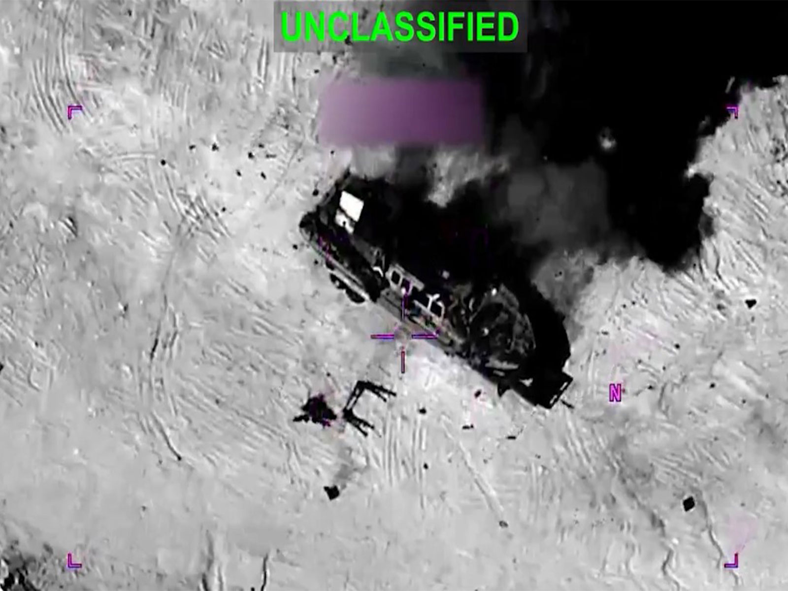 US releases footage of airstrikes on Iranian naval vessels (Photo/X@CENTCOM)