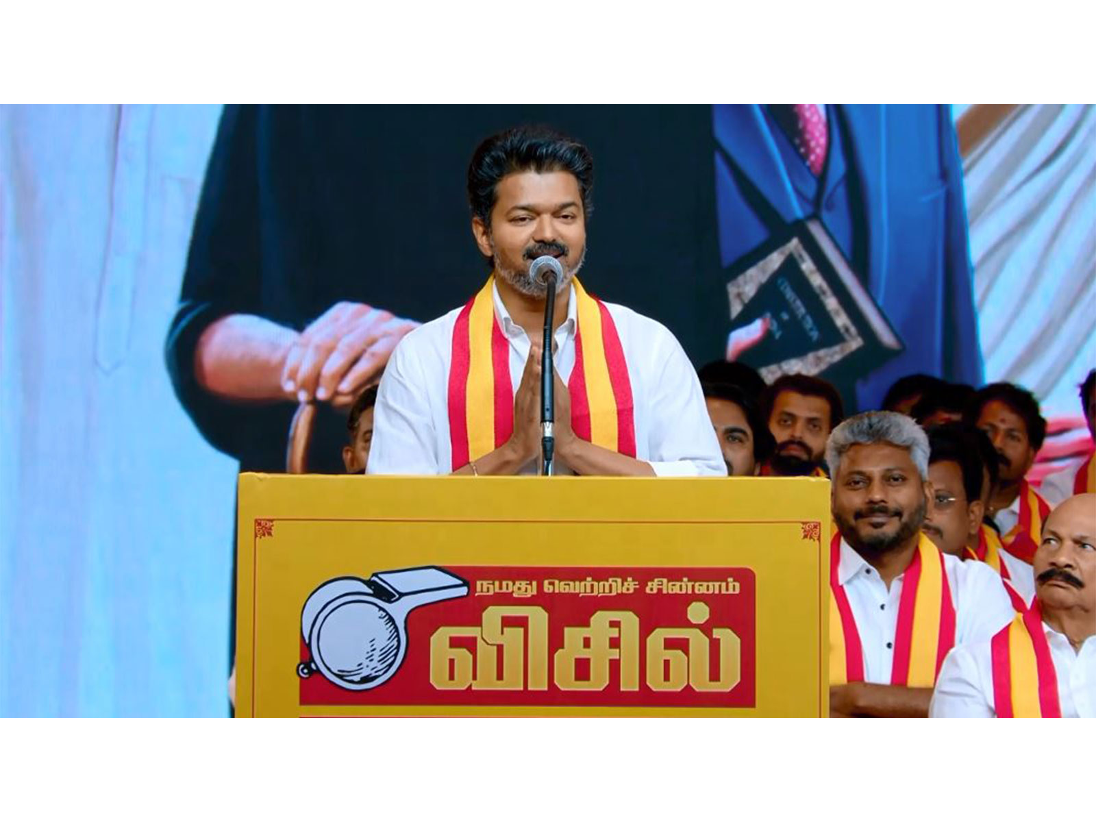 Tamilaga Vettri Kazhagam chief Vijay (Photo/ANI) Tamilaga Vettri Kazhagam chief Vijay (Photo/ANI)