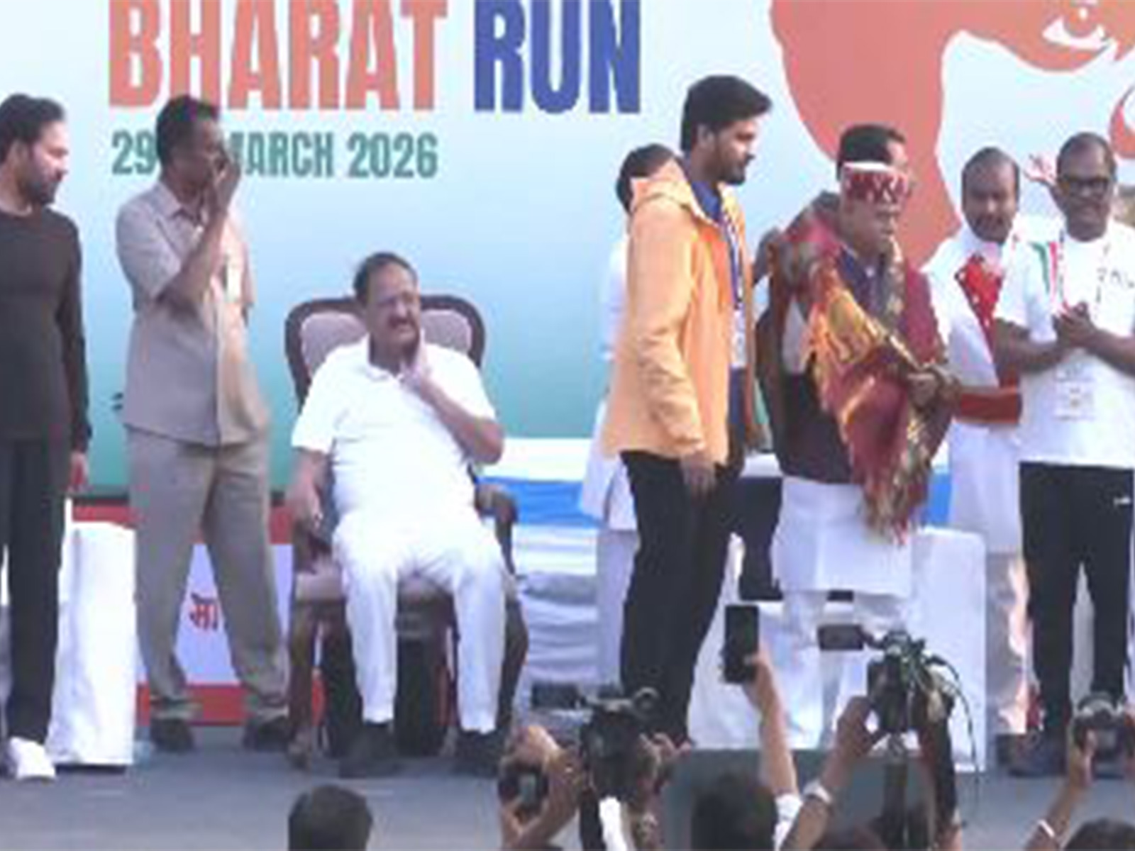‘Yuva Bharat Run’ programme held in Hyderabad (Photo/ANI) ‘Yuva Bharat Run’ programme held in Hyderabad (Photo/ANI)