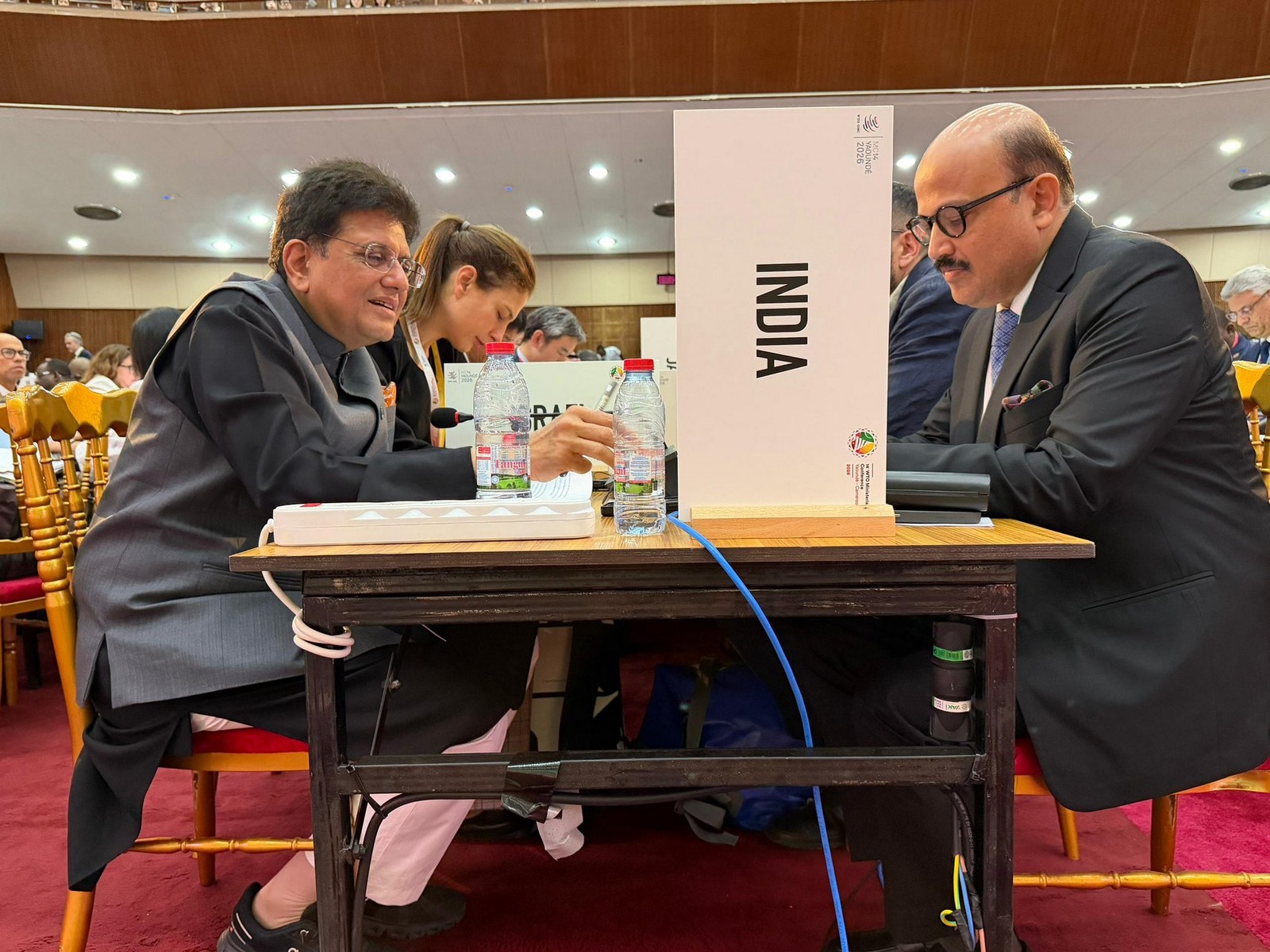 Union Commerce and Industry Minister Piyush Goyal and Commerce Secretary Rajesh Agrawal at WTO MC14 (Photo/X@PiyushGoyal)