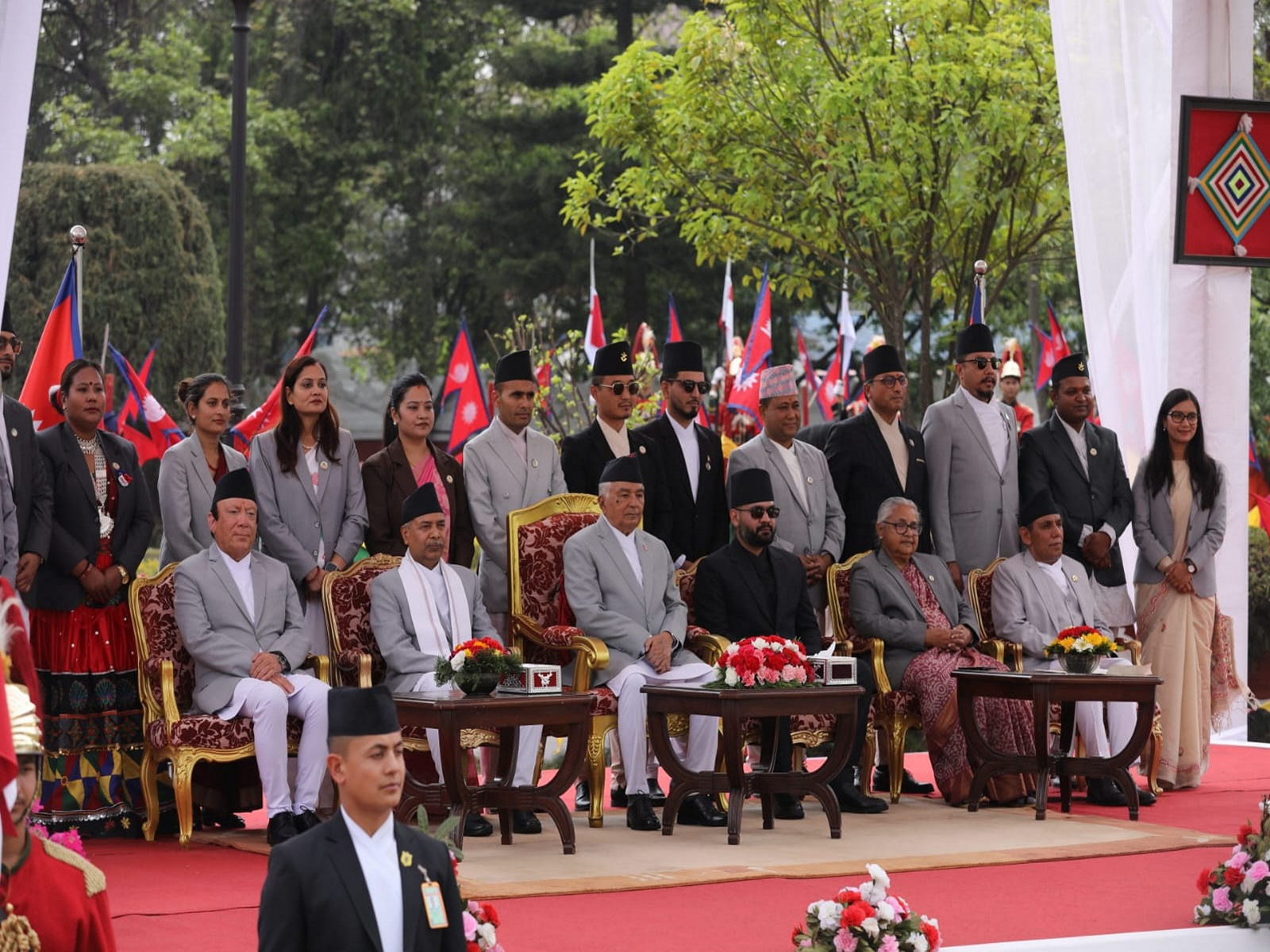 Health Minister Nisha Mehta (top row third from left) in Nepal's new cabinet (Photo/ Nepal PMO)