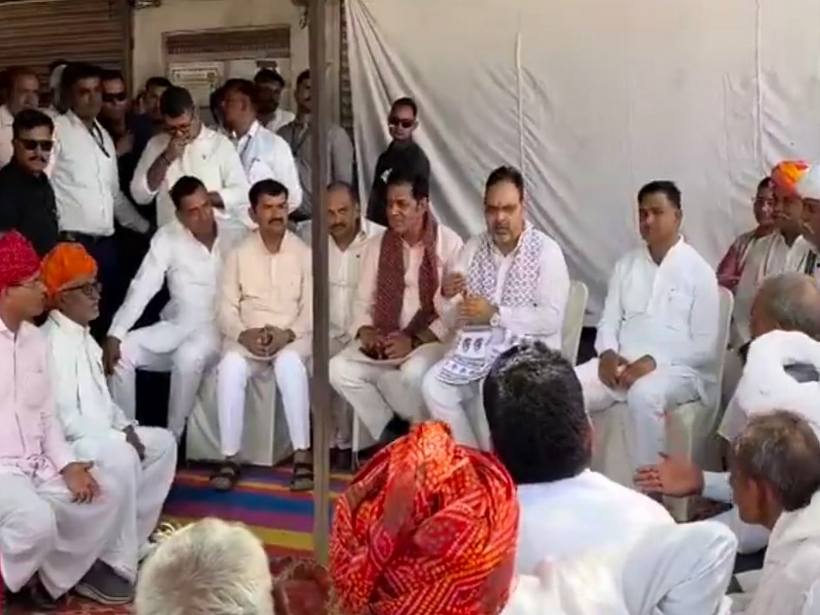 Rajasthan CM Bhajanlal Sharma interacts with people (Photo/ANI) Rajasthan CM Bhajanlal Sharma interacts with people (Photo/ANI)