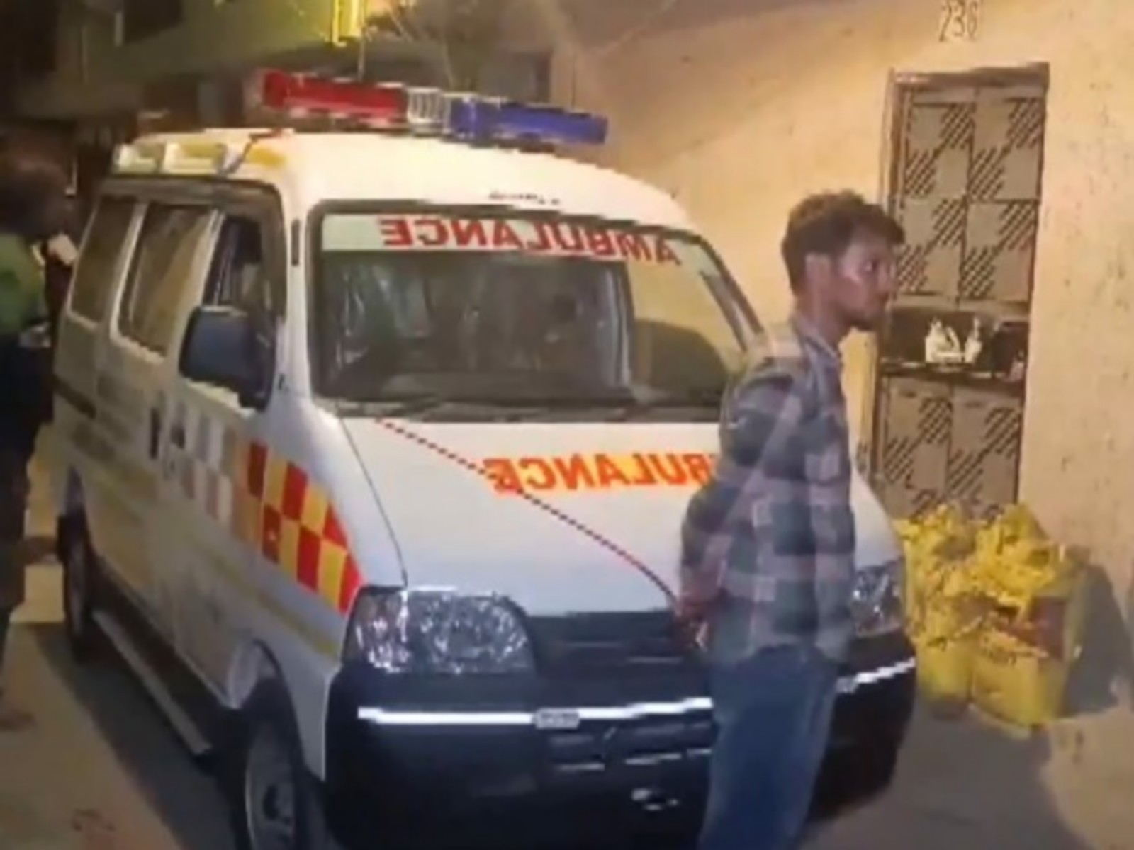 Ambulance at the scene (Photo/ANI) Ambulance at the scene (Photo/ANI)