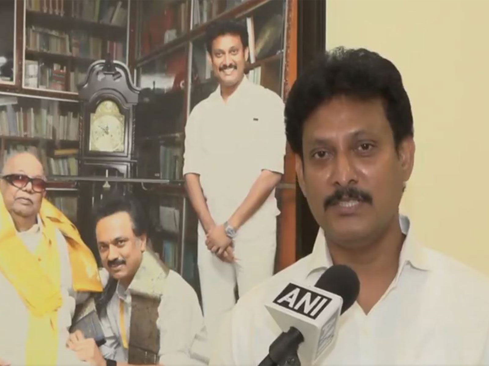 Tamil Nadu Minister and DMK candidate from Thiruverumbur (Photo/ANI)