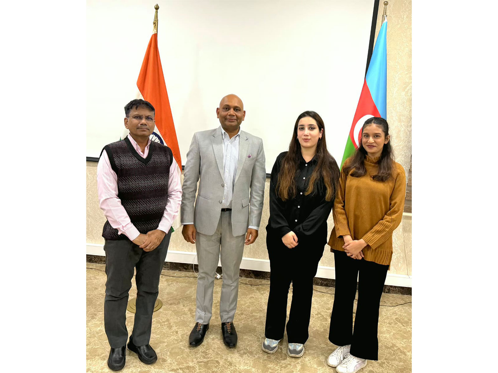 Ambassador Abhay Kumar met Indian nationals transiting via Azerbaijan from Iran (Photo/X@indembassybaku)