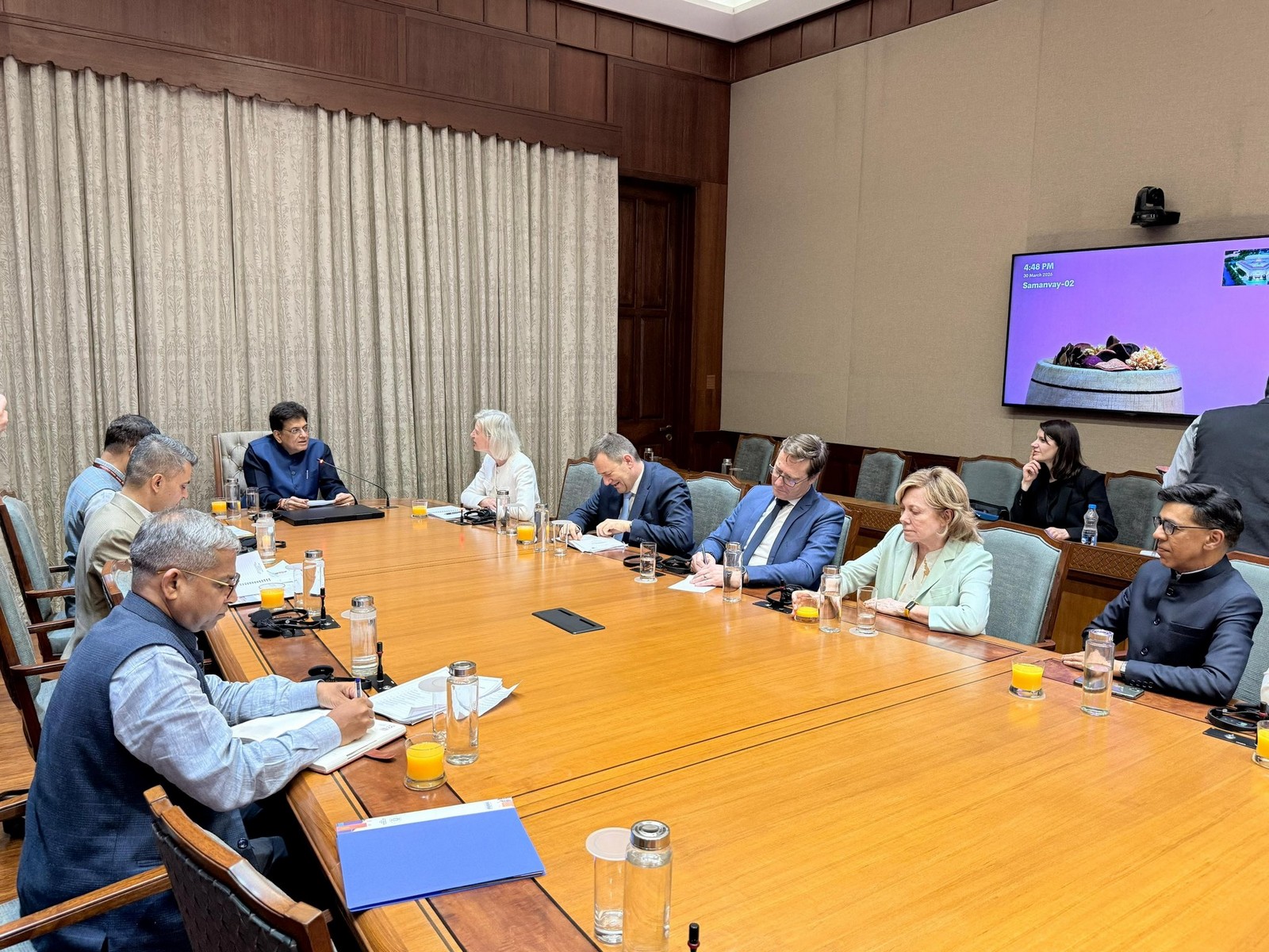 Piyush Goyal discusses early implementation of India-EU FTA  (Photo- X@piyushgoyal) 