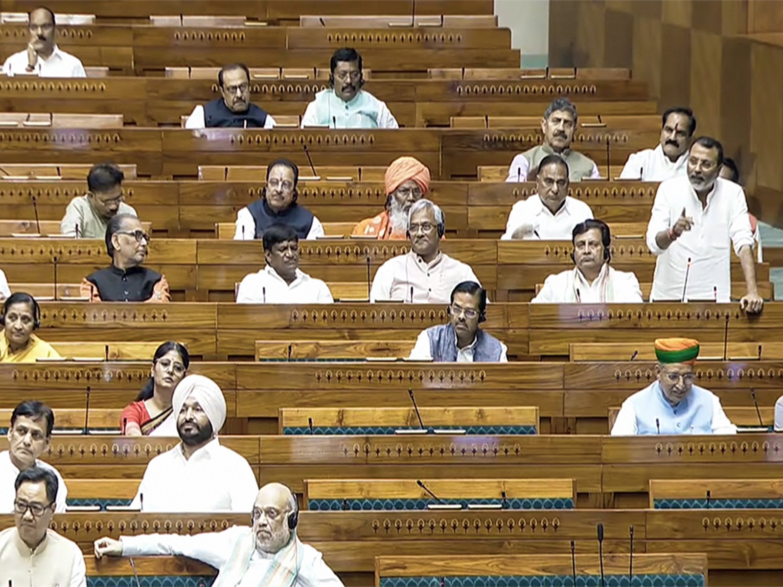 Visual from Lok Sabha (Photo/ANI)