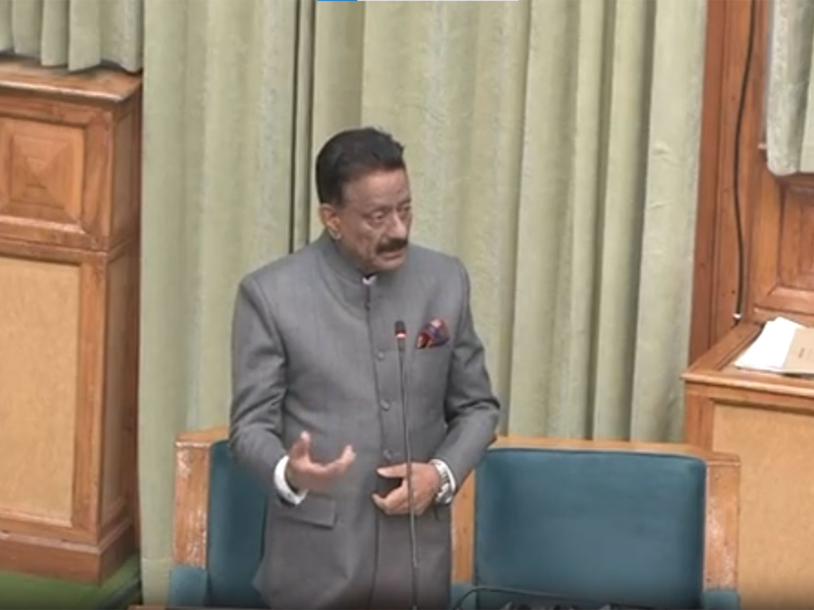 Congress MLA Kuldeep Singh Rathore in the Himachal Pradesh assembly speaking on FTAs and their impact (Photo/Rathore's Office)