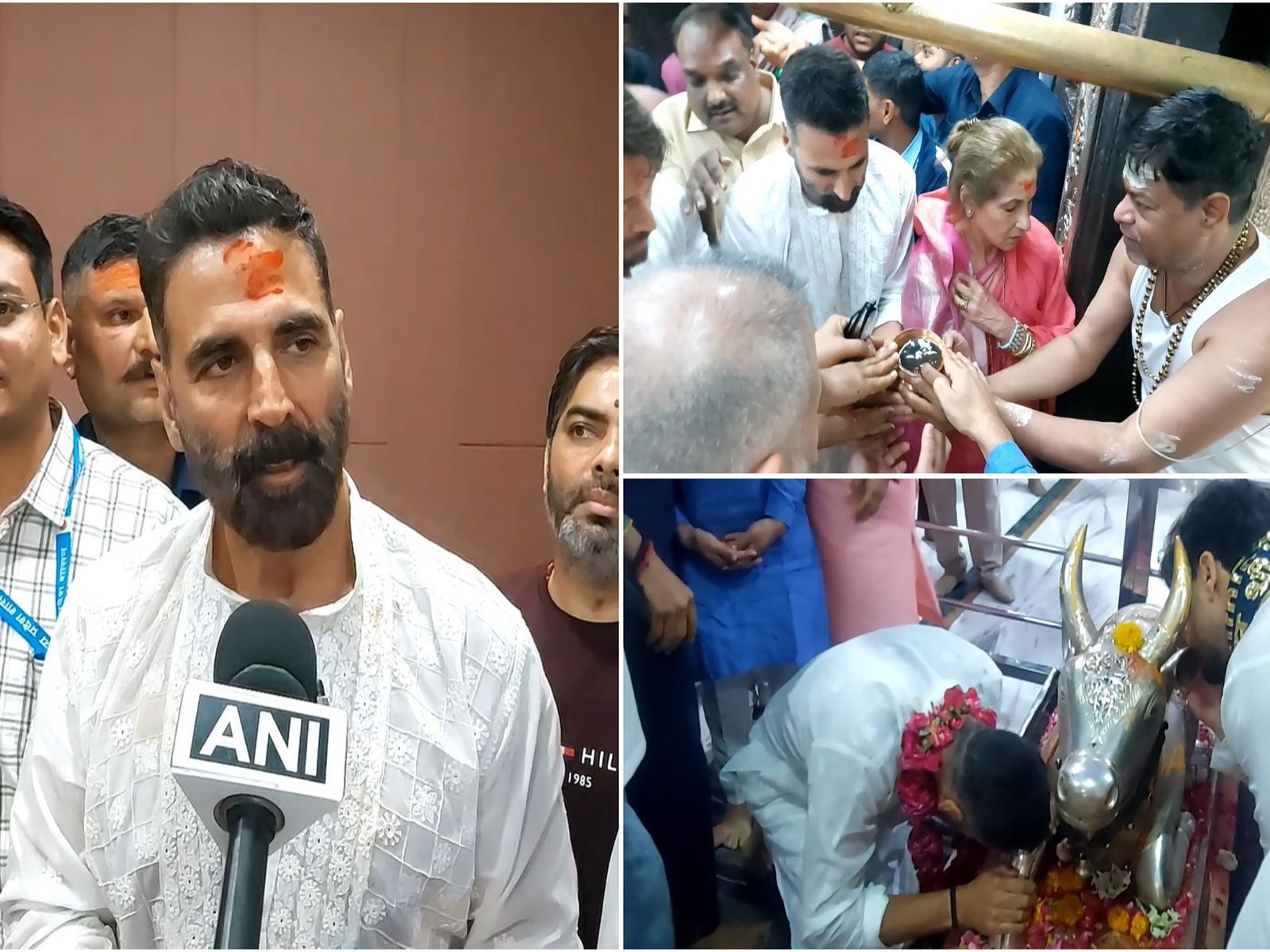 Akshay Kumar with Dimple Kapadia (Photos/ANI)